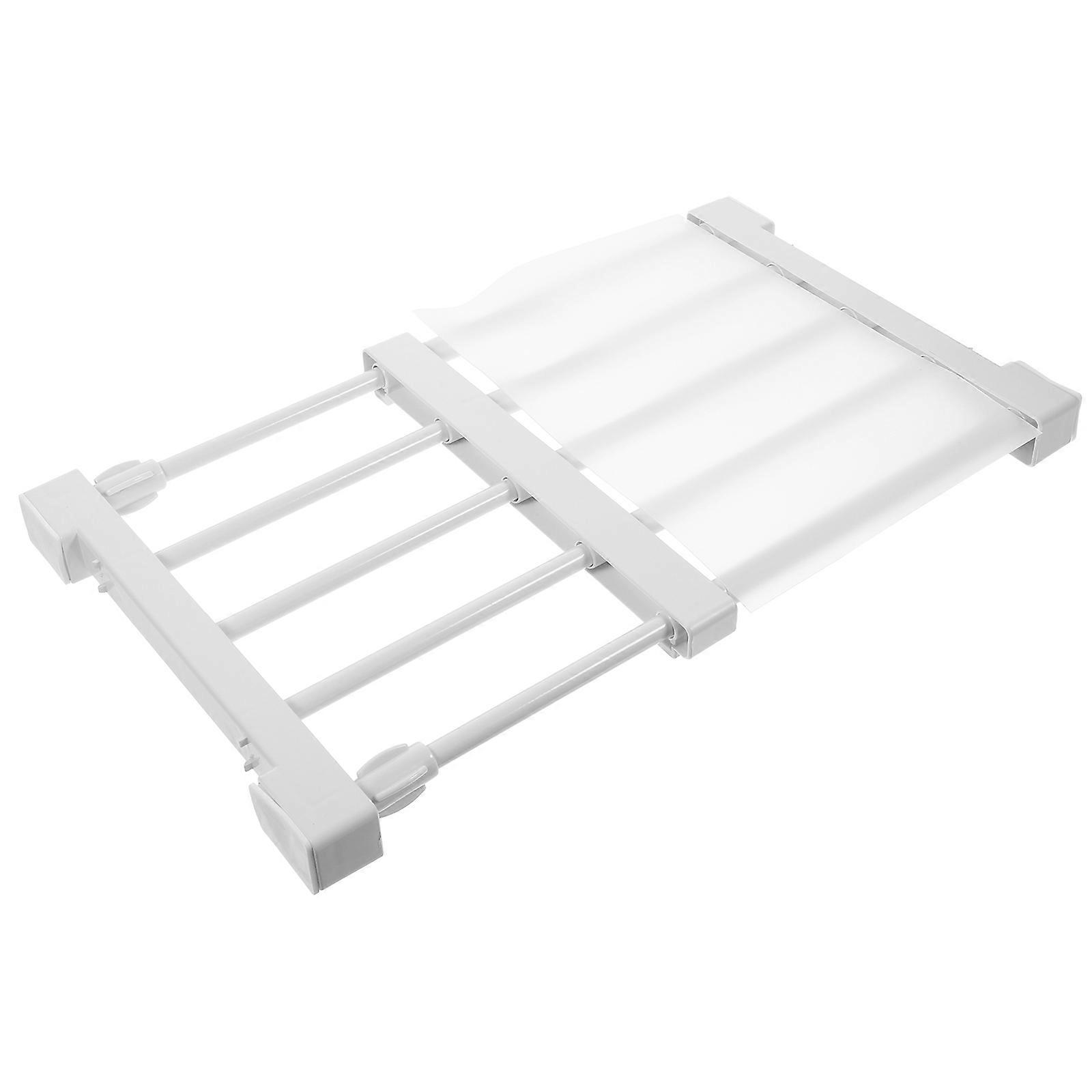 Adjustable Closet Shelf Divider Rack for Storage 2Pcs White