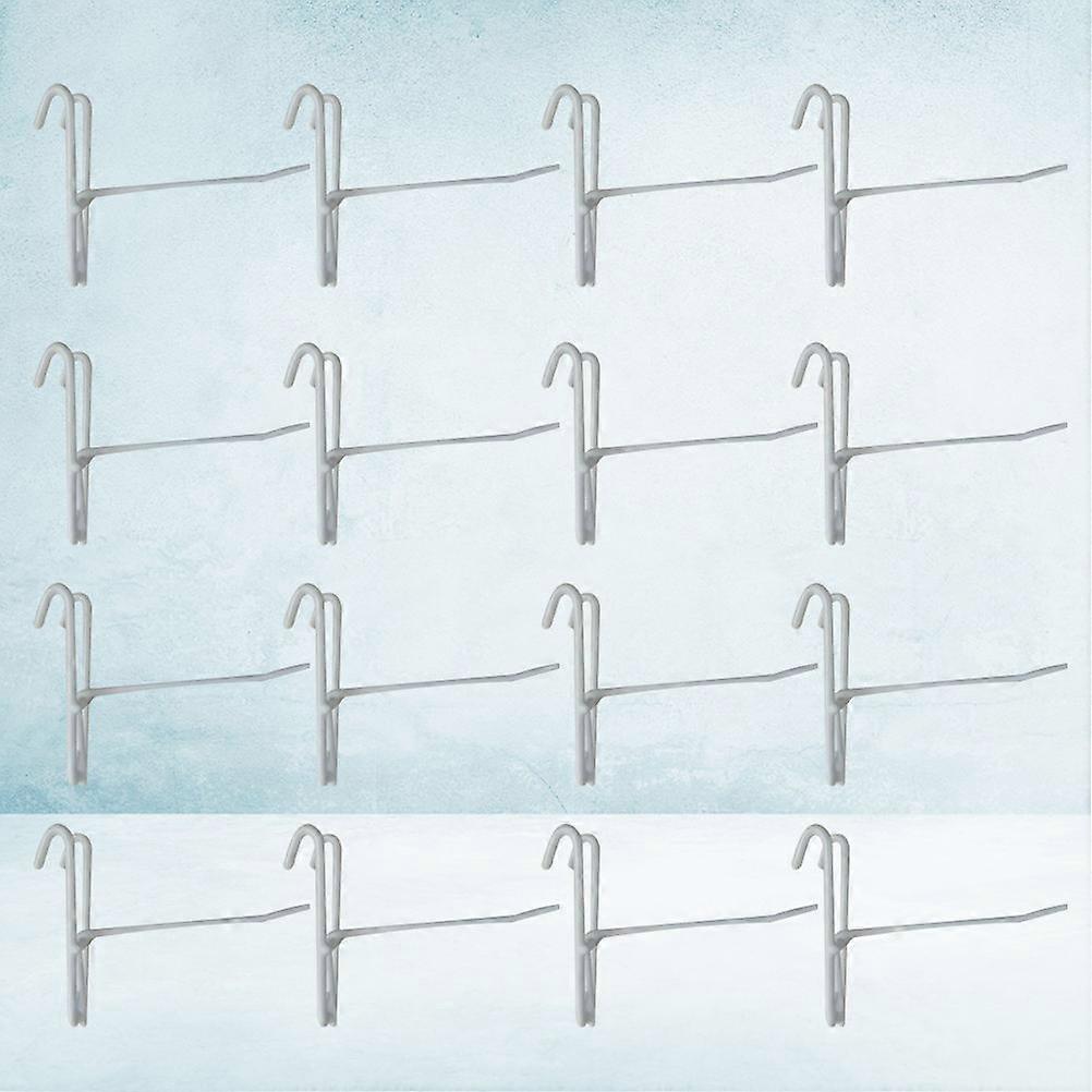 Display Prop Hooks Metal Hook for Hanging Clothes 40Pcs White