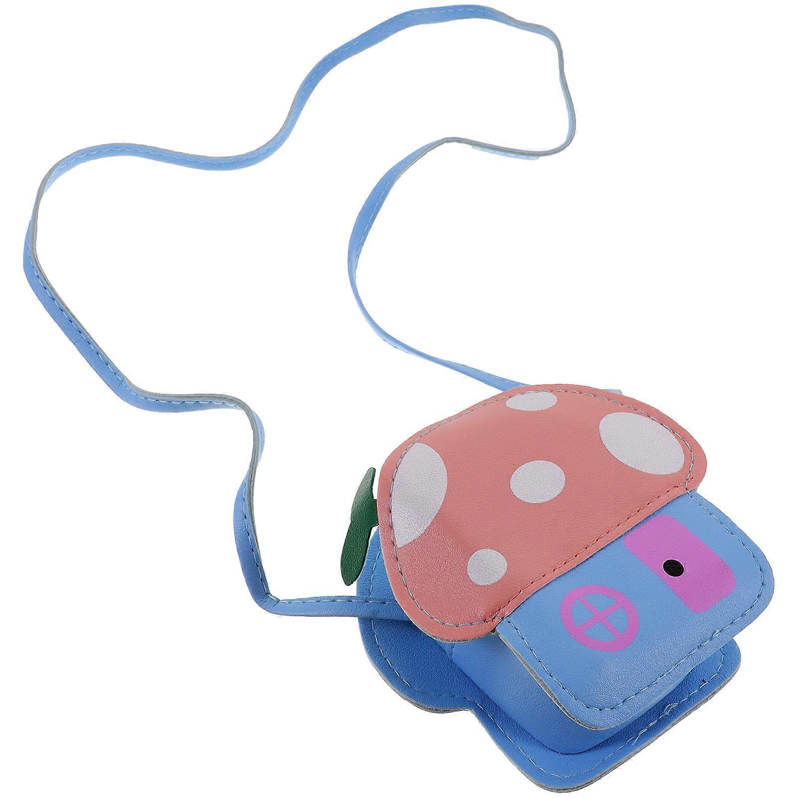 Kids Change Bag Mushroom Shape Coin Purse 2Pcs Cartoon Design