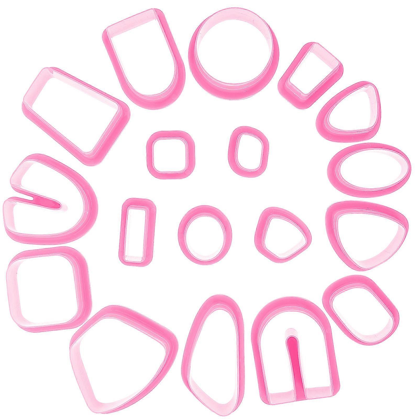 Earring Making Kit Polymer Clay Cutters for Clay Craft 36Pcs Pink Tools