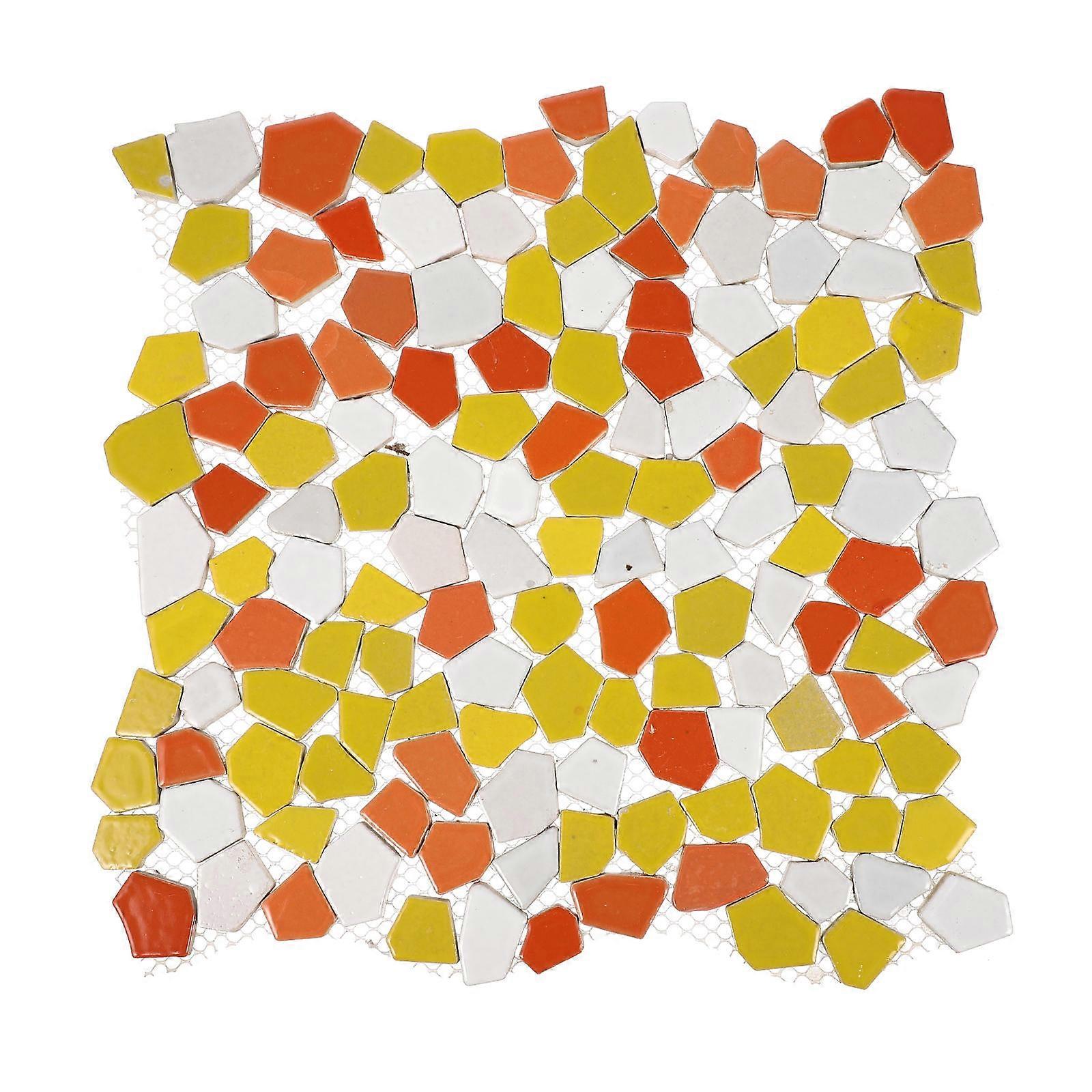 Unique DIY Mosaic Piece Ceramic Tiles for Decor Durable Multi Color