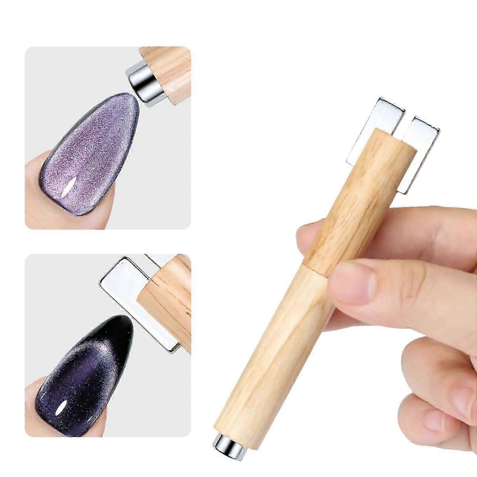 cats eye gel nails polish with magnet pen