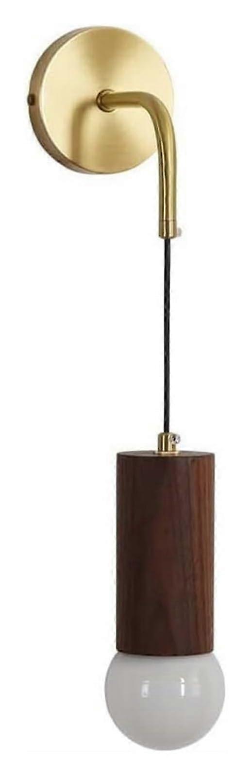 Wall Lights Sconces Wooden Hardwired Wall Light Brass Finish Adjustable Wall Mount Sconce E27 Socket Compatible