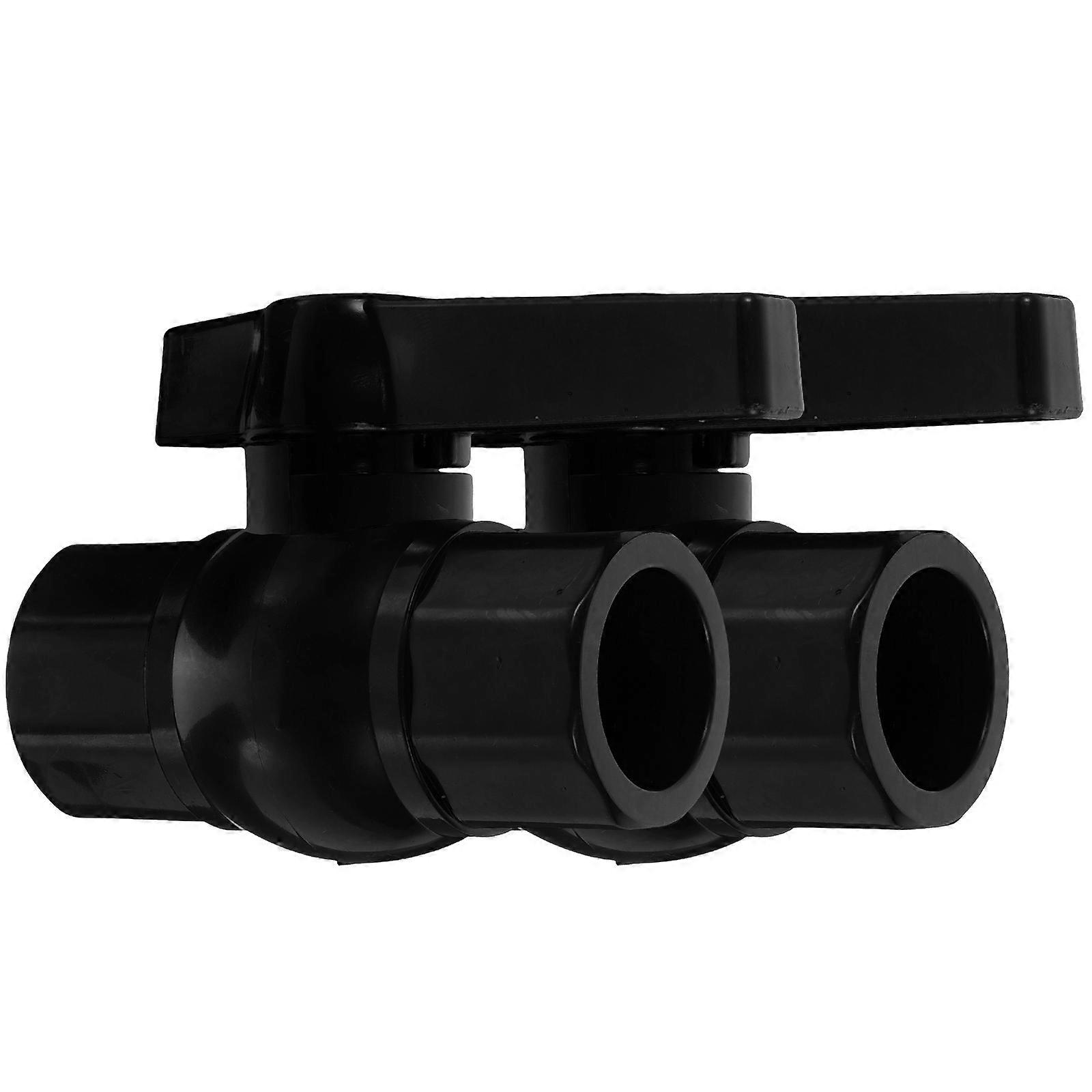 Drip Irrigation Valve Ball Valve Irrigation Pipe Fitting Black Pvc Manual Switch Operation 2Pcs