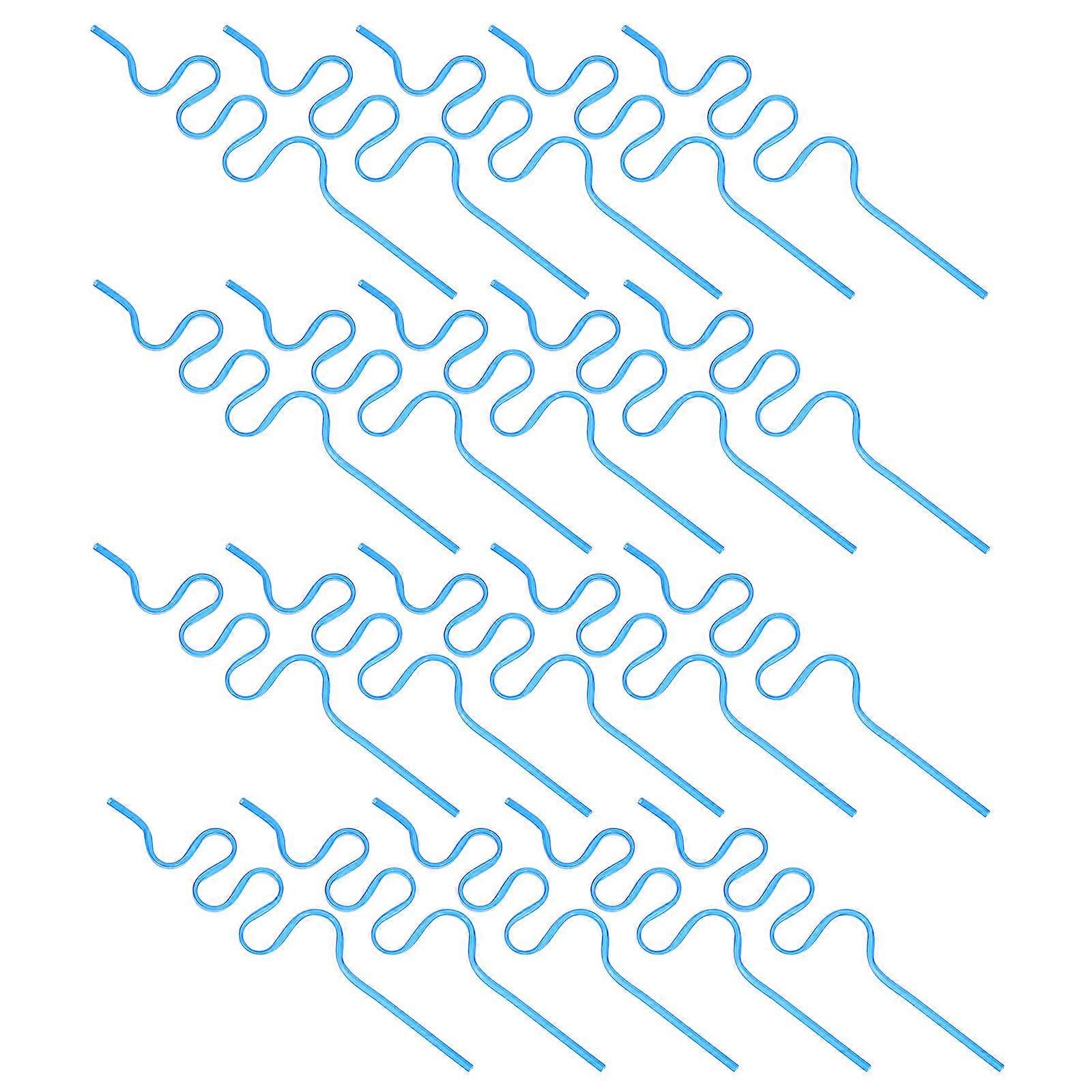 Bendable Drinking Straws In Unique Curved Shape Suitable For Party Drink Cups And Bottles 40 Pcs