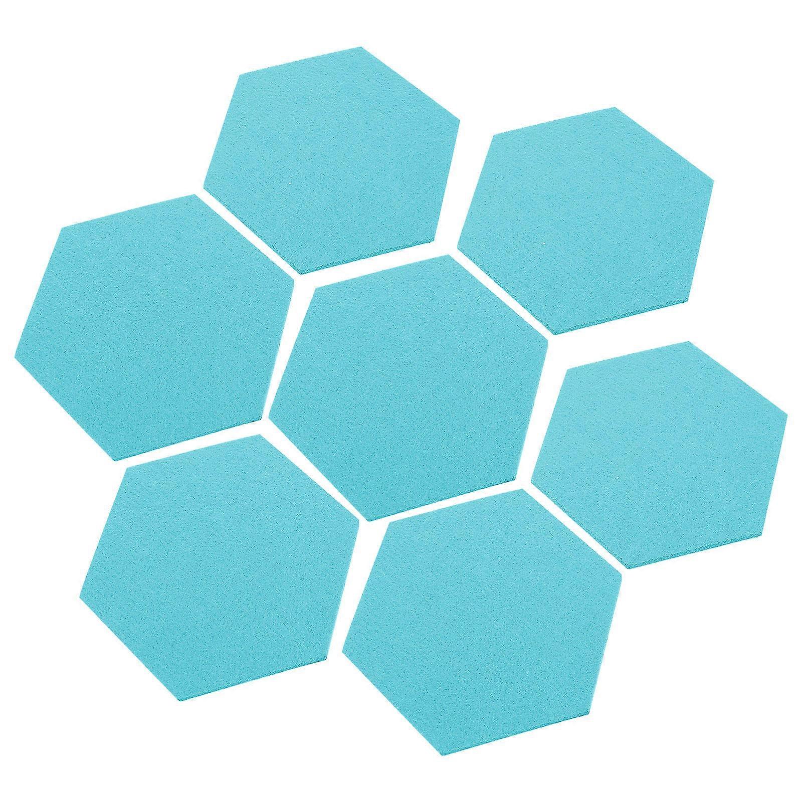 Felt Hexagon Wall Board Memo Display For Living Room Home Decoration Sky-blue Color Material 36 Pcs