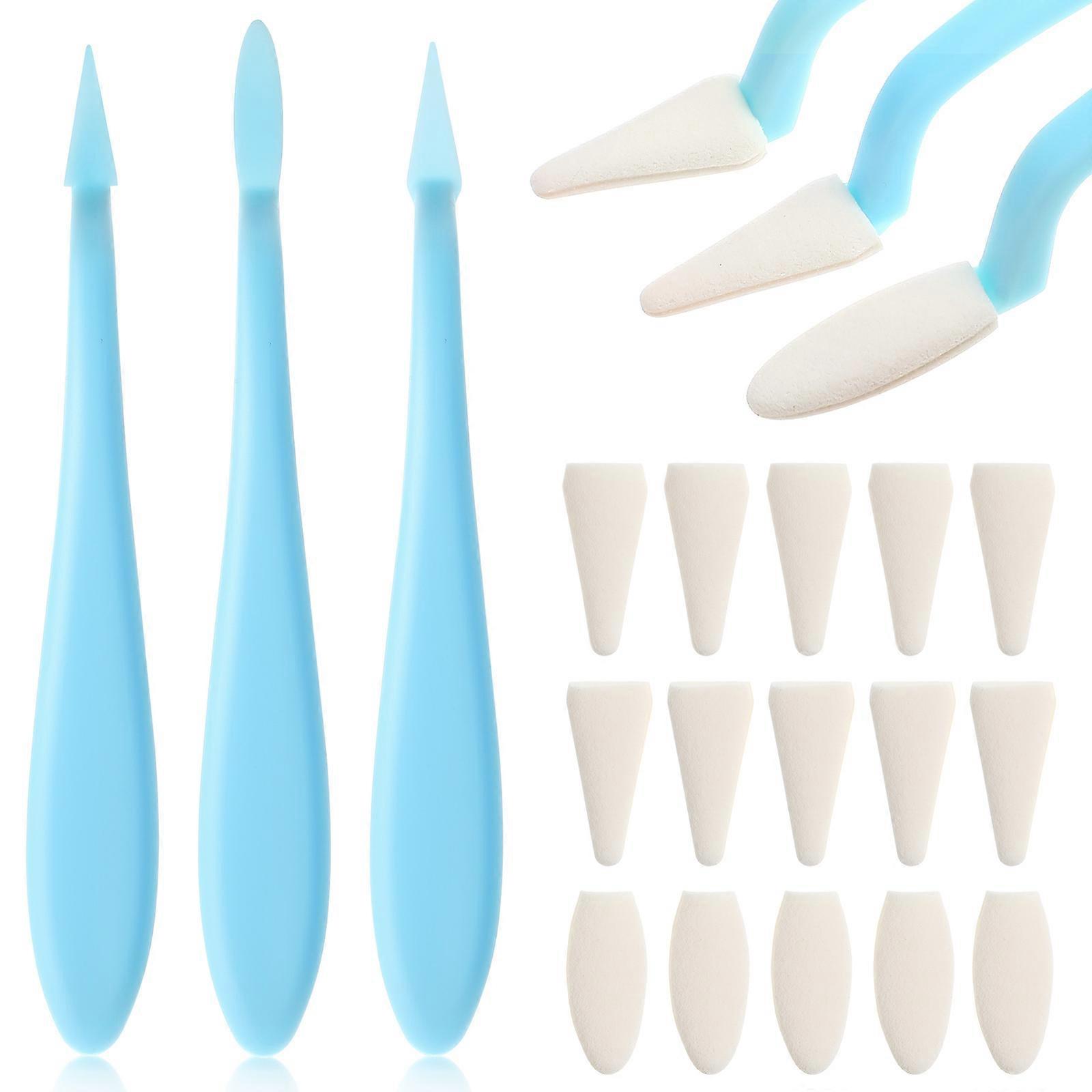 Sketch Wipes Blending Sticks for Drawing Plastic 2Sets with Sponge Tips