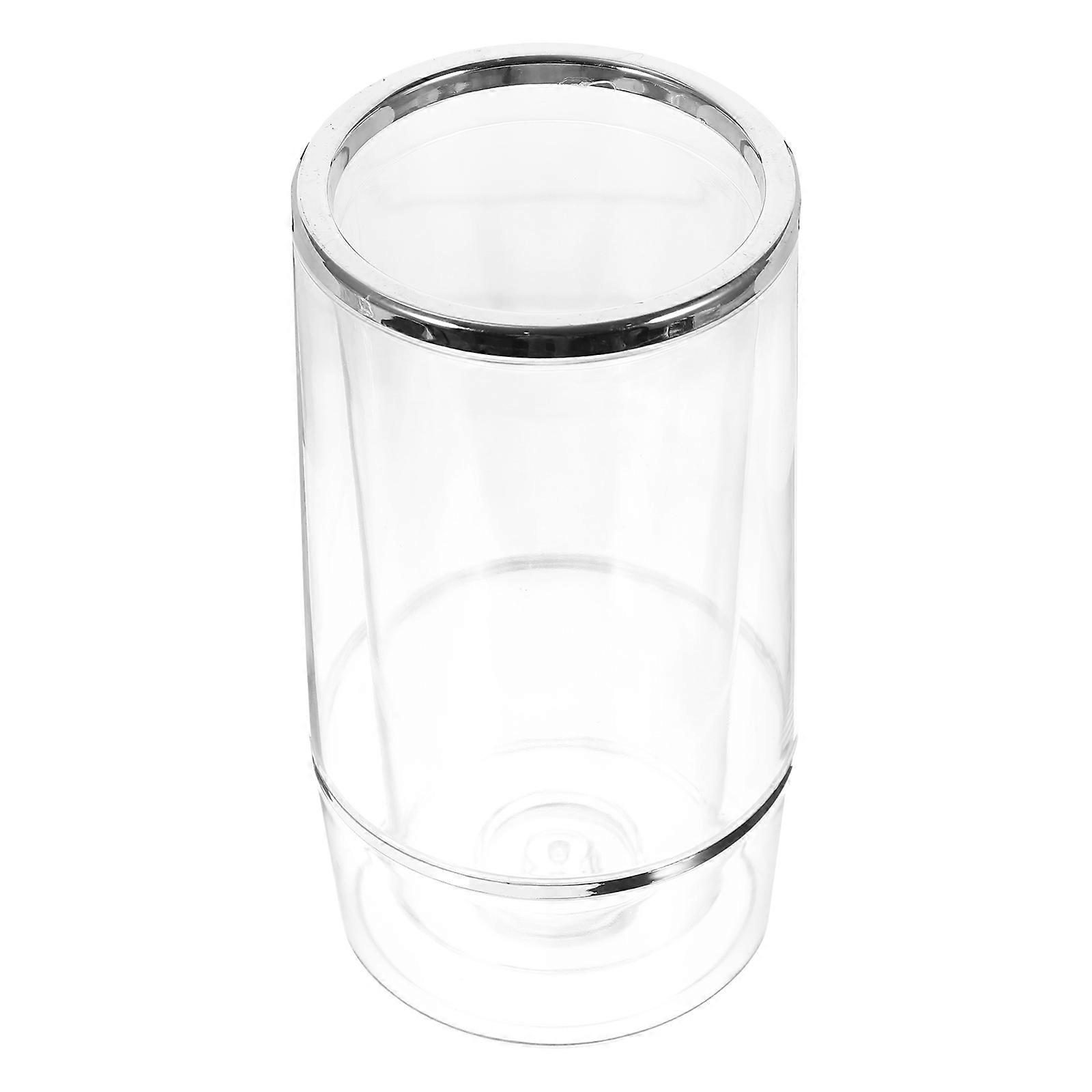 Transparent Beach Glass Cylindrical for Gatherings with Insulation for Hot and Cold Liquids 1Pack