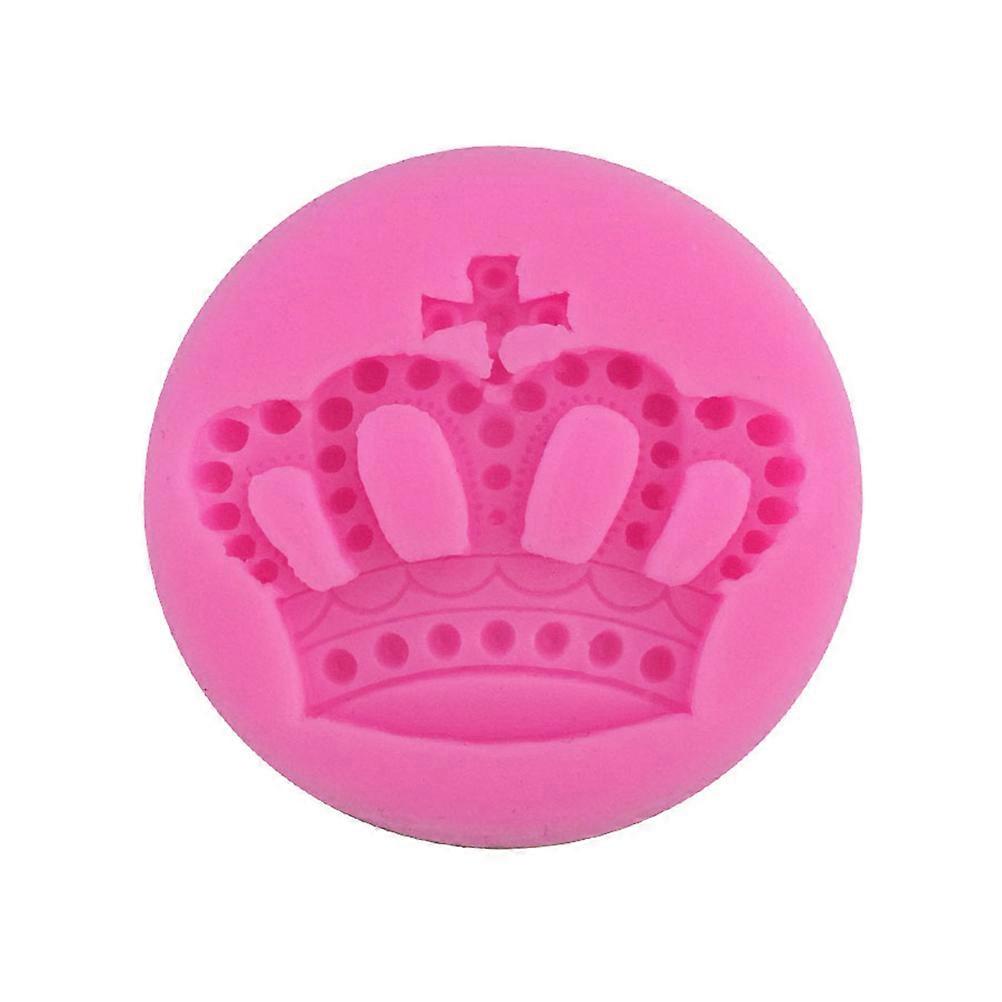 Fondant Shaping Crown Mold For Home Baking Enthusiasts 5.4X5.4X0.8Cm Pink Suitable For Candy Creation 1Pack