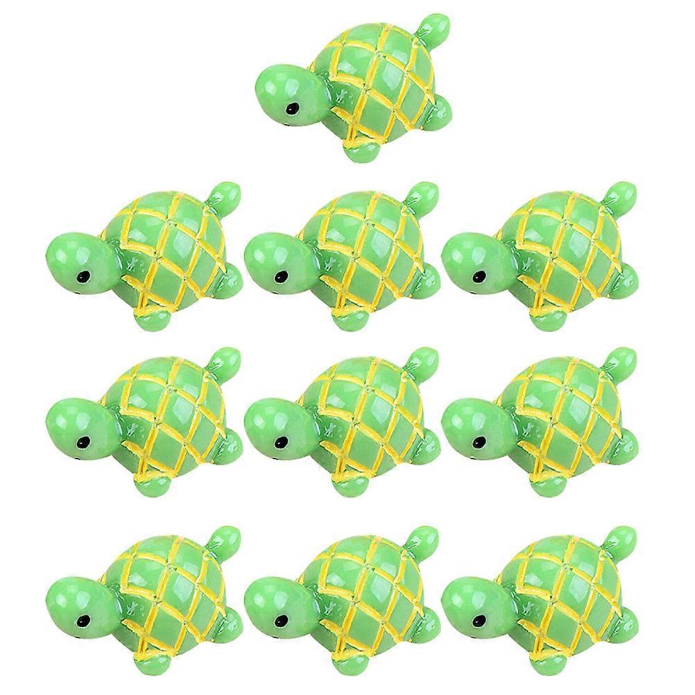 Turtle Ornaments Green Mini Turtle Dolls for Micro Landscape 20Pcs Set