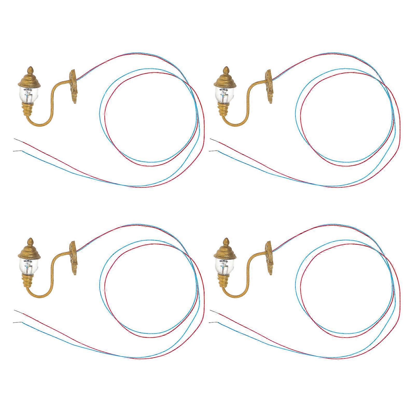 12Pcs Mini Wall Lamp for DIY Sand Table Decorative Lamp Gold Color