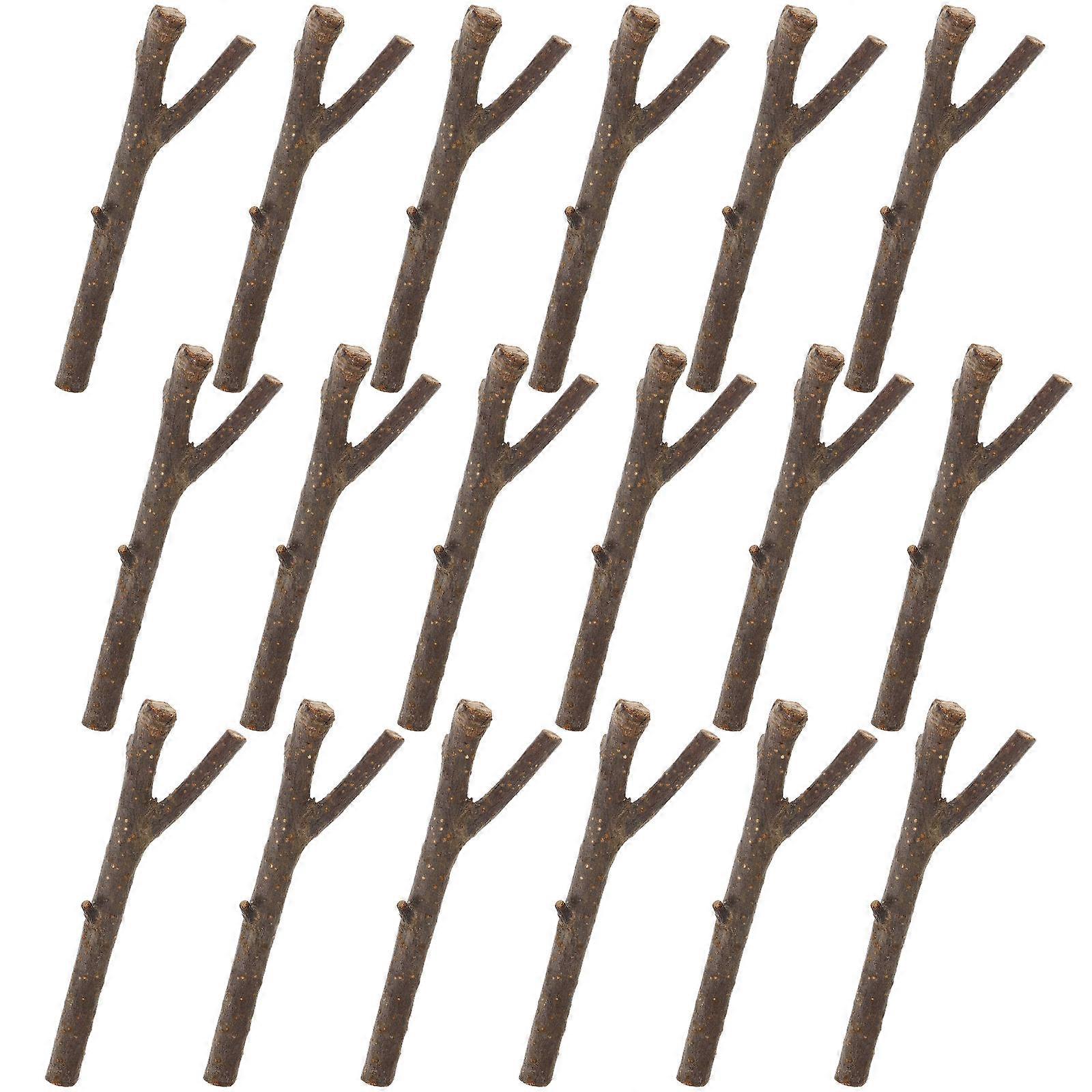 Handicraft Wood Sticks For DIY Crafts And Photo Props With Natural Appearance Coffee Color 100 Pcs