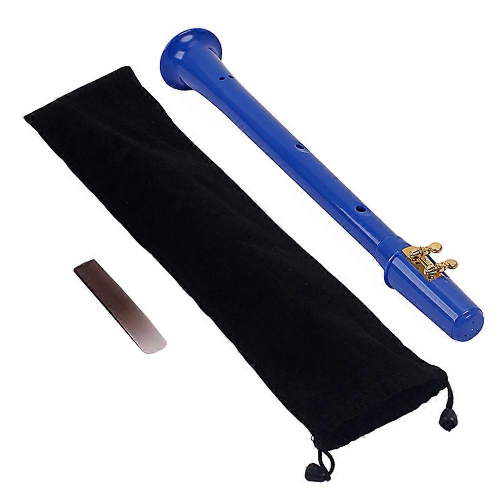 Little Saxophone Pocket Sax for Home Use 2Pcs Blue Color with Carrying Bag