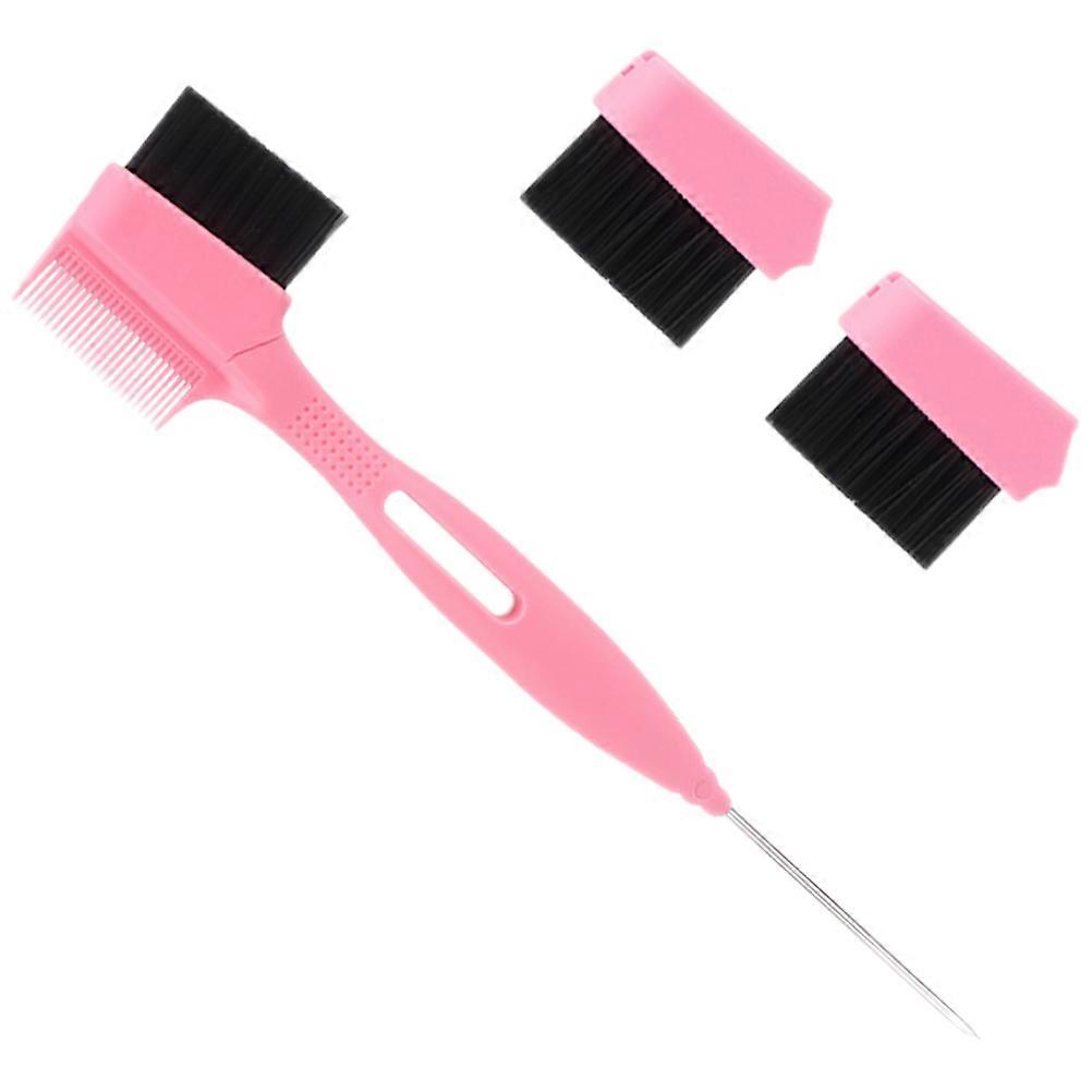 Portable Women Eyebrow Comb Brush for Precise Shaping 4Sets Pink