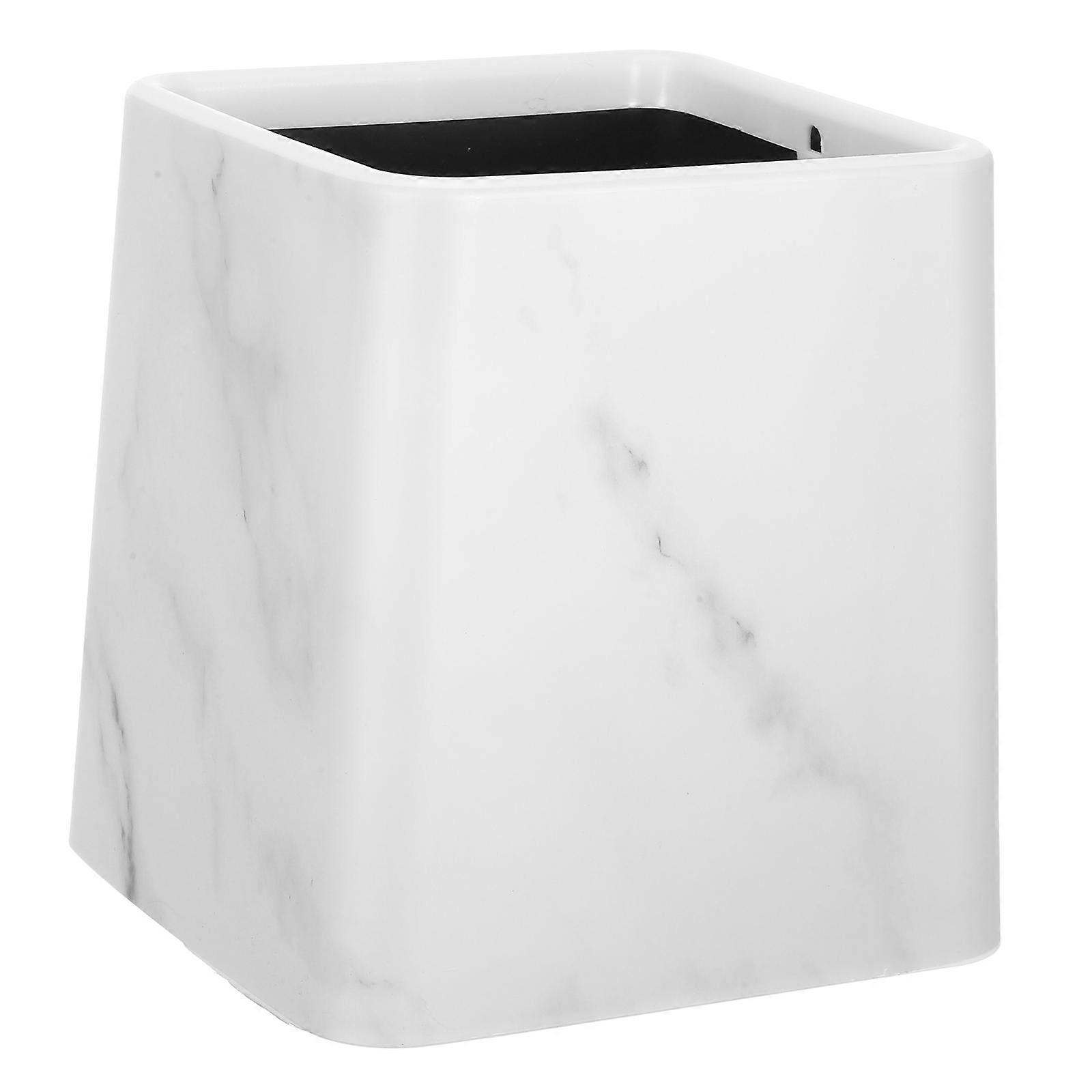 Bathroom Trash Can Decorative Waste Basket for Home 2Pcs White PP