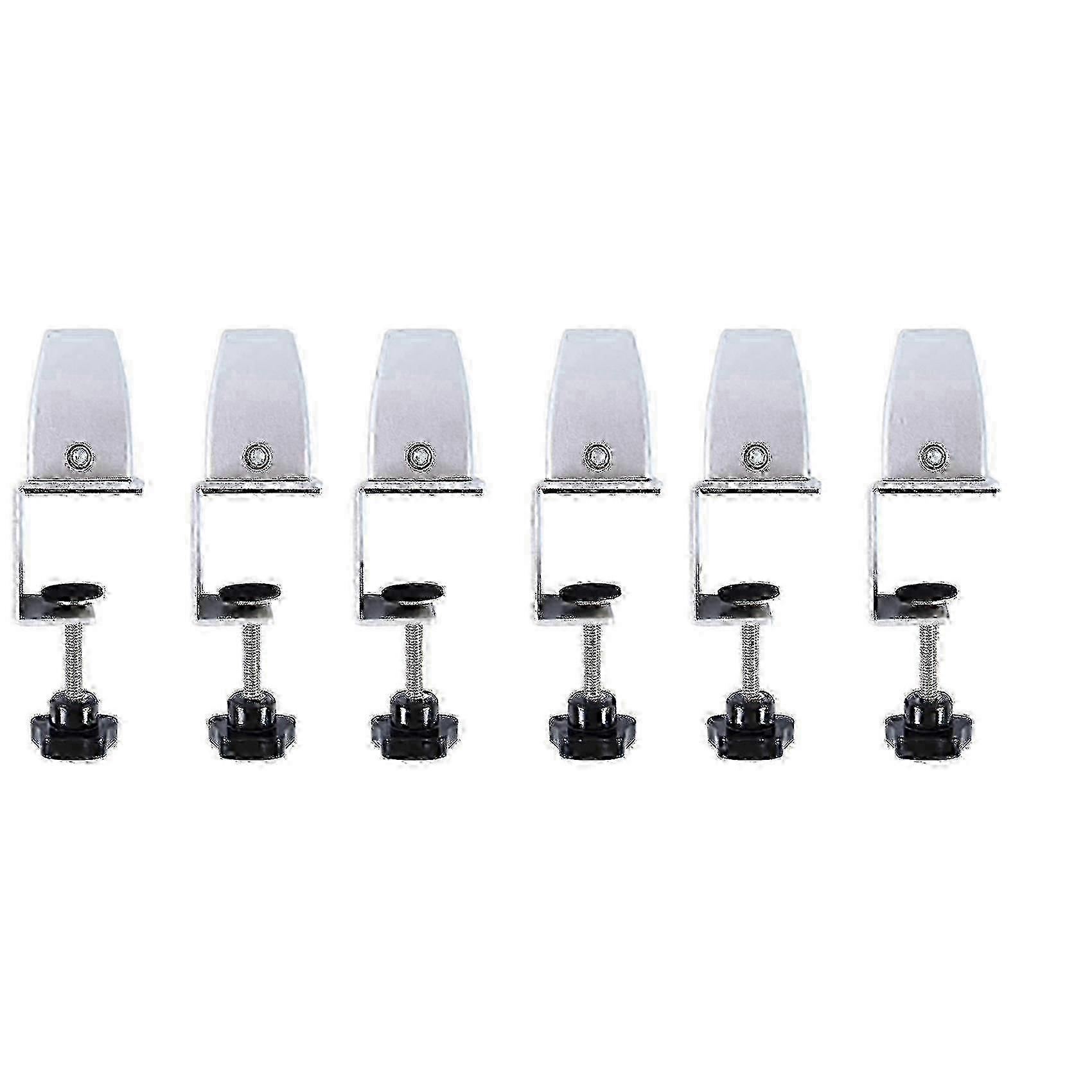 6 Pcs Office Desk Divider Clamp Privacy Screen Holder Bracket Screen Baffle Clamp Partition For Tab XXF hwy