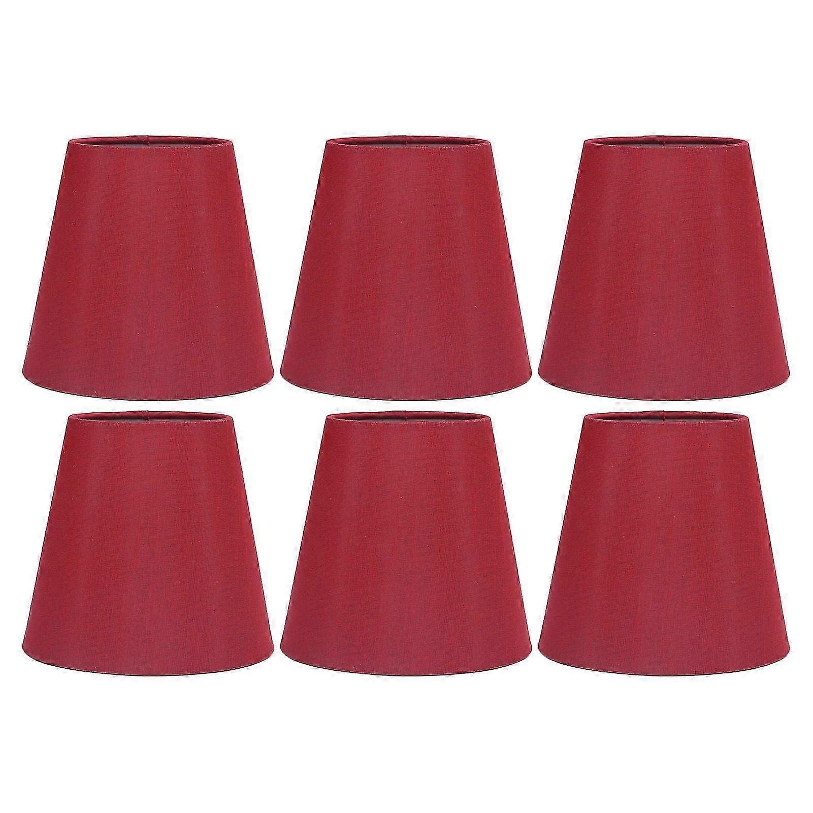 6PCS Fabric Lampshade Modern Simple Good Light Transmission Table Lamp Shade for E14 Bulb Miniature Bulb for Ceiling Lamp