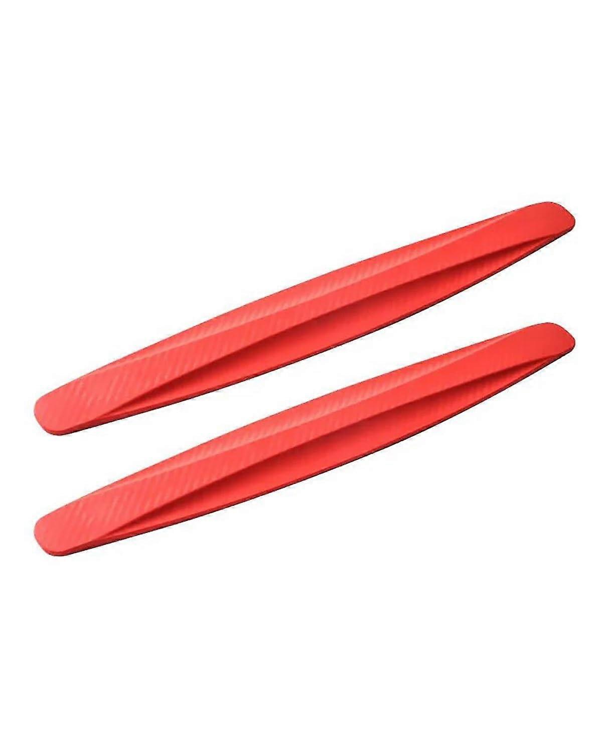 Car Bumper Guard 2Pack Rubber AntiCollision Protector For Front And Rear Corner Bumpers Lip Strip Sticker Red