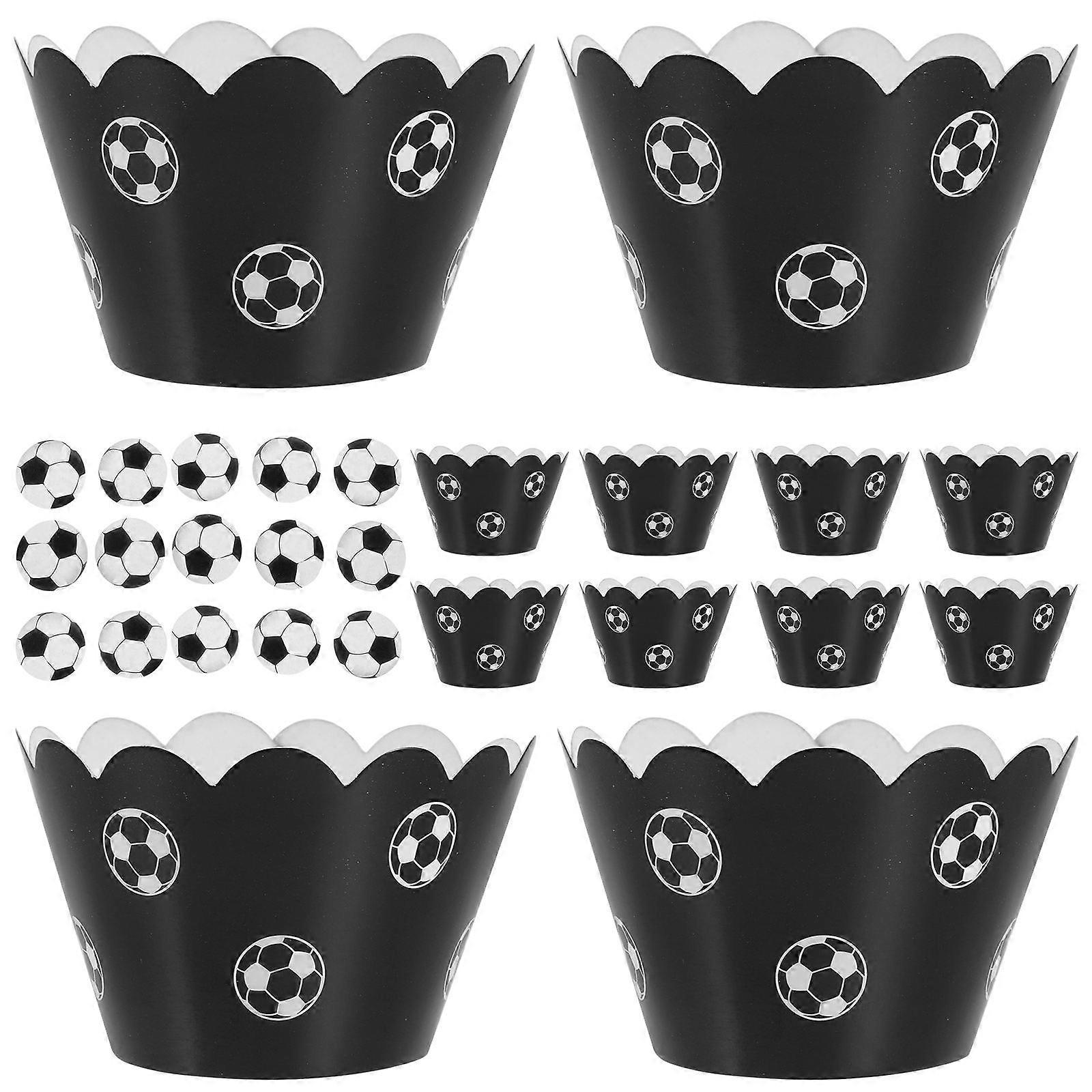 Soccer Cake Toppers Black Toyvian Set for Cake Decoration 1Set