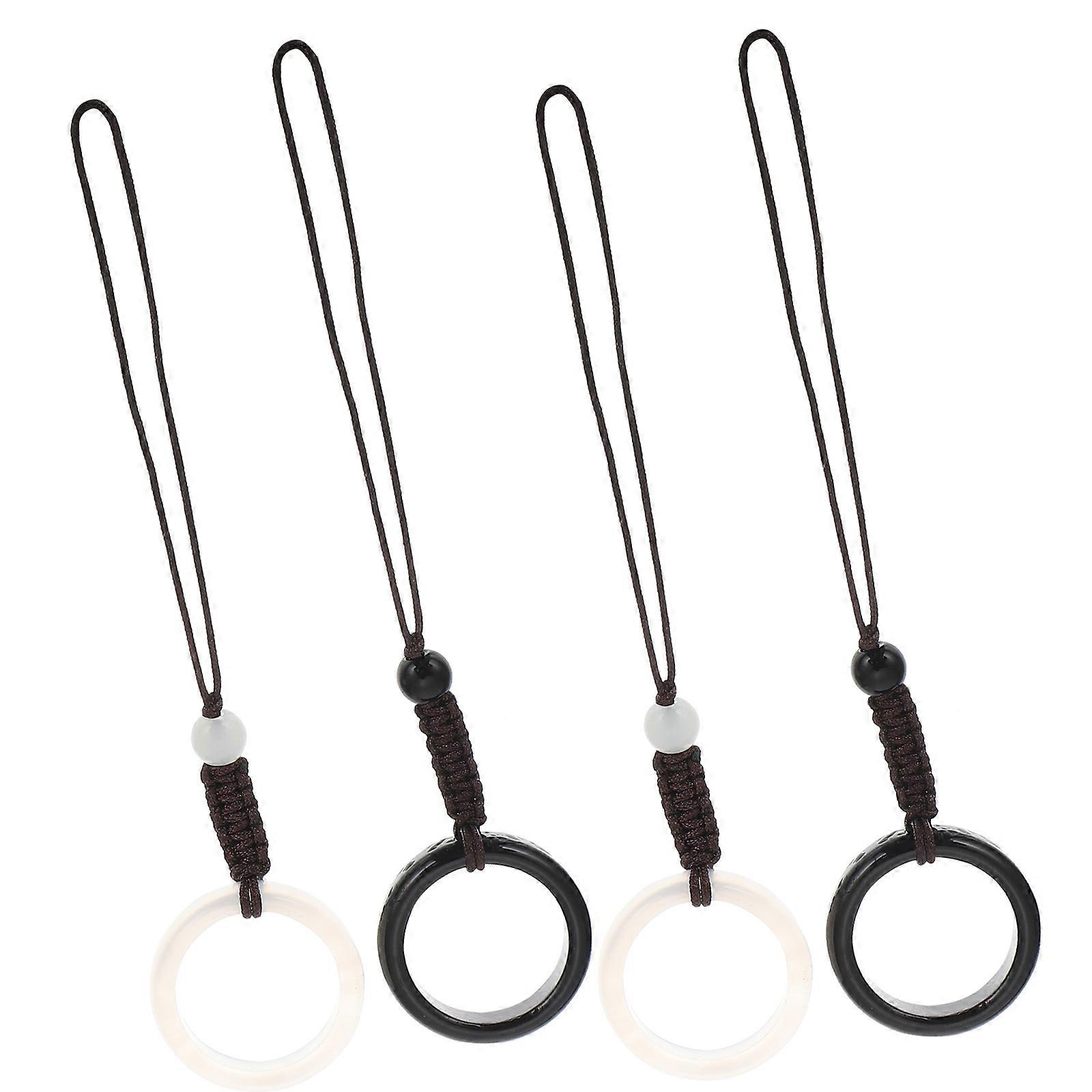Mobile Phone Chain 8Pcs Simple Woven Agate Hanging Safety Clasp For Car Keys Daily Use Durable Chic Design Decoration