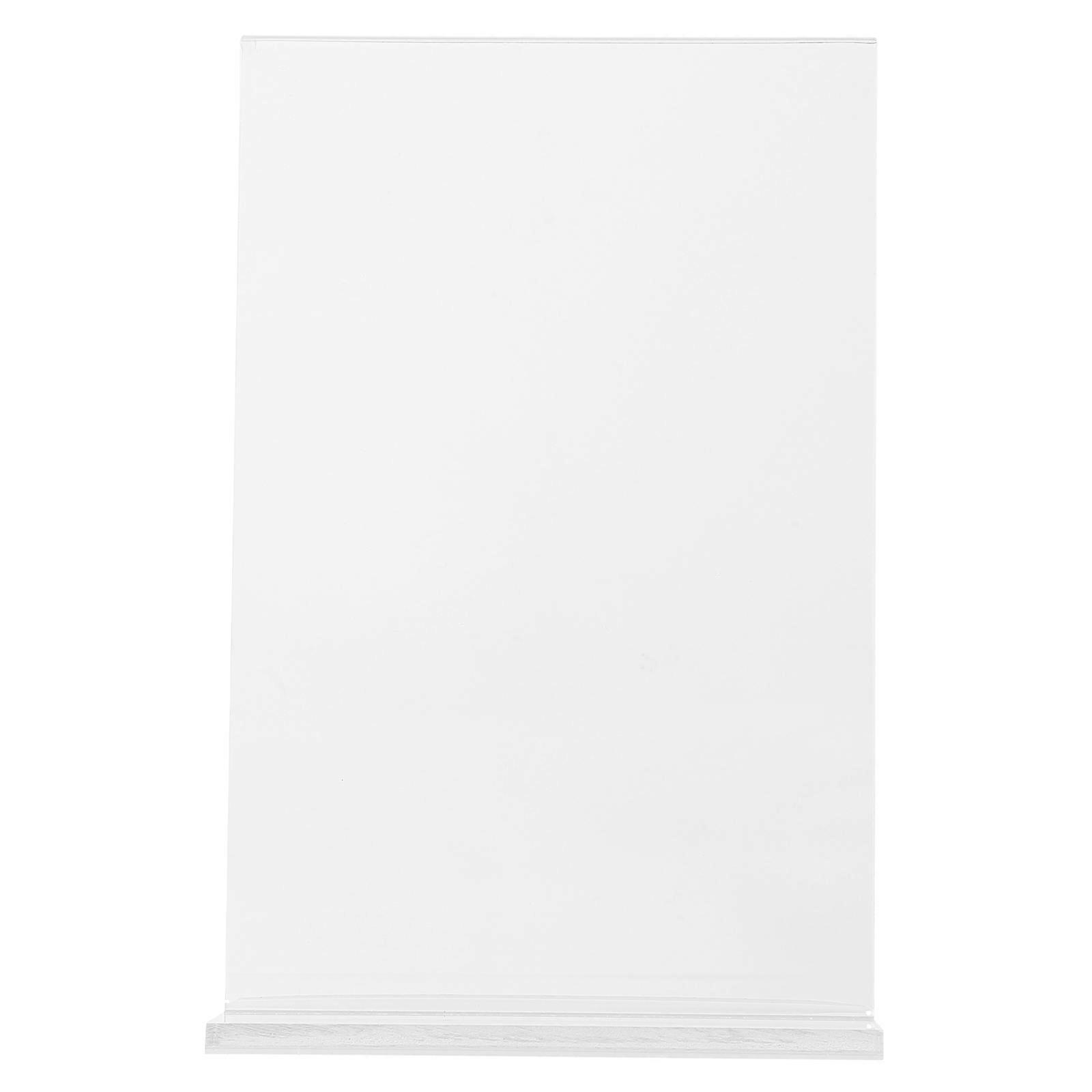 Acrylic Sign Holders for Clear Flyer Display with 6Pcs Transparent Holders