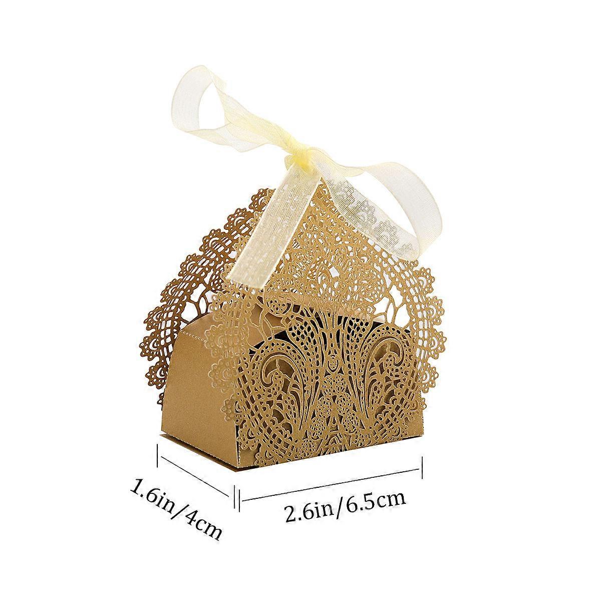 Wedding Gift Boxes Hollow Out Paper Boxes for Holding Candy 50Pcs