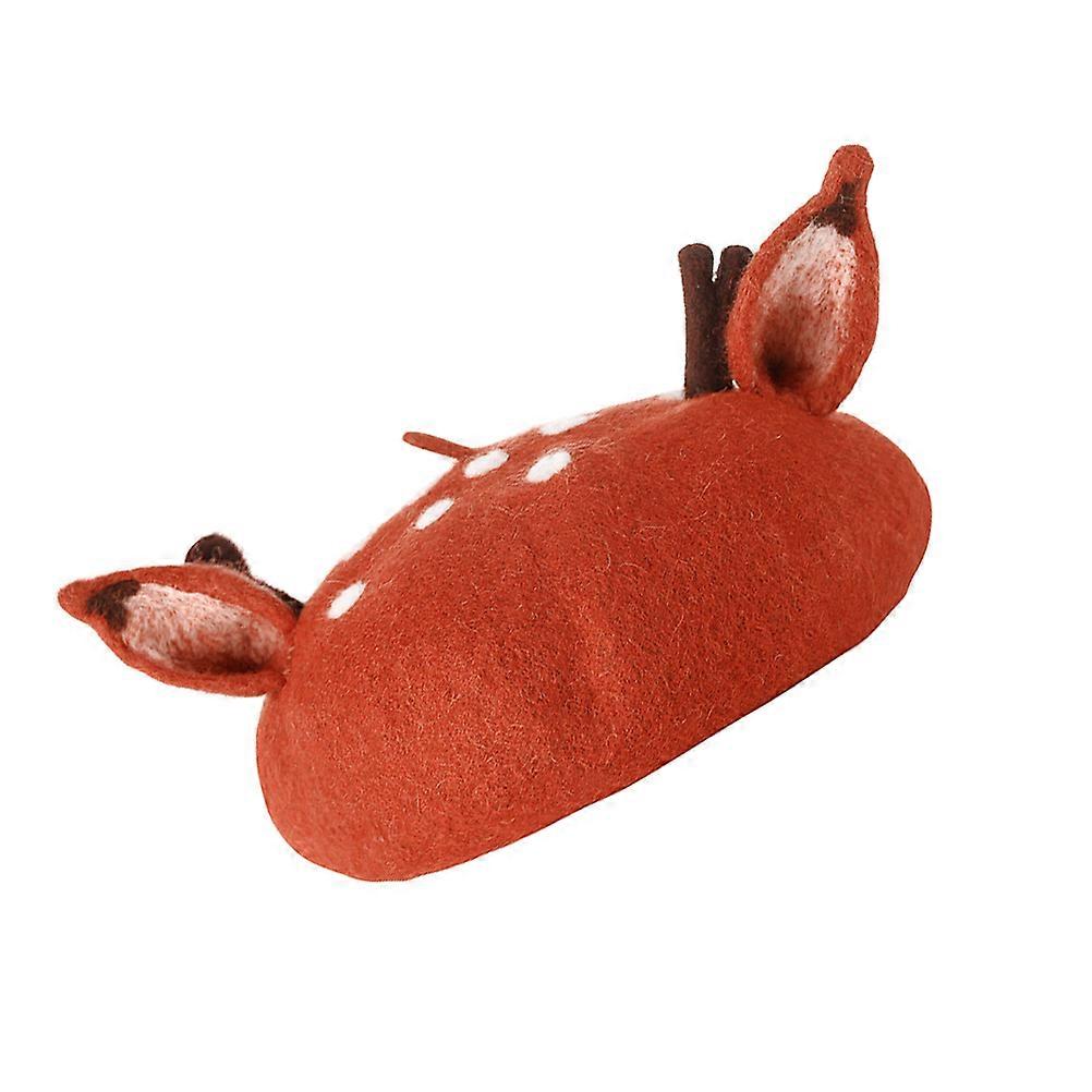 Women Winter Hat Wool Antlers Ear Beret for 10Pcs Stylish Wear