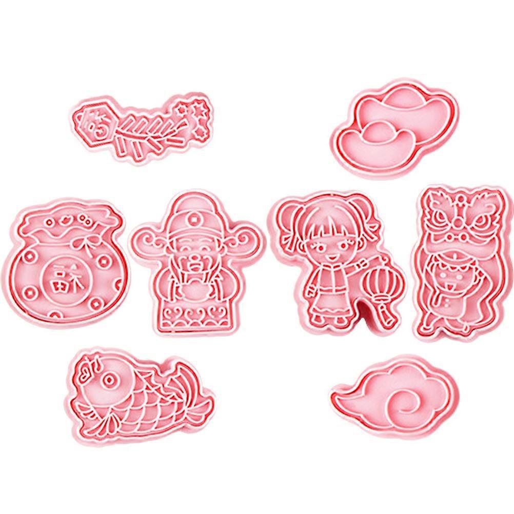 Creative New Year Cookie Molds 16 Pcs DIY Biscuit Molds Perfect For Celebratory Occasions With Easy Demolding Feature