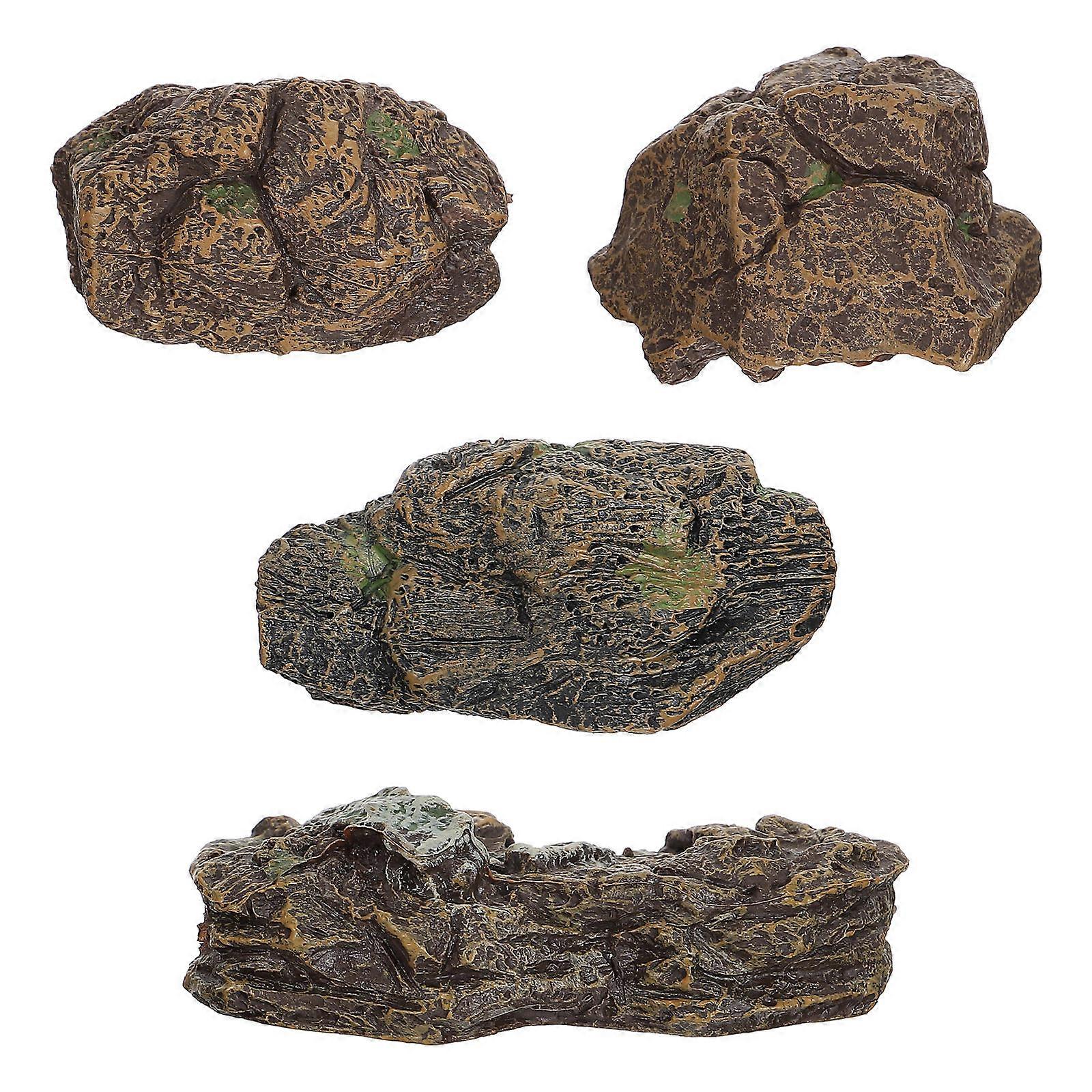 Micro Landscape Decoration Simulation Stones Adornment 12Pcs for Garden Display