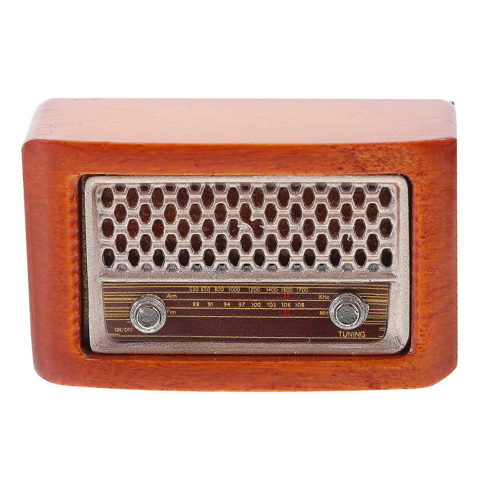 4Pcs Miniature Radio Model Vintage Style Rectangular Design Ideal For Craft Accessories And Landscaping Decoration