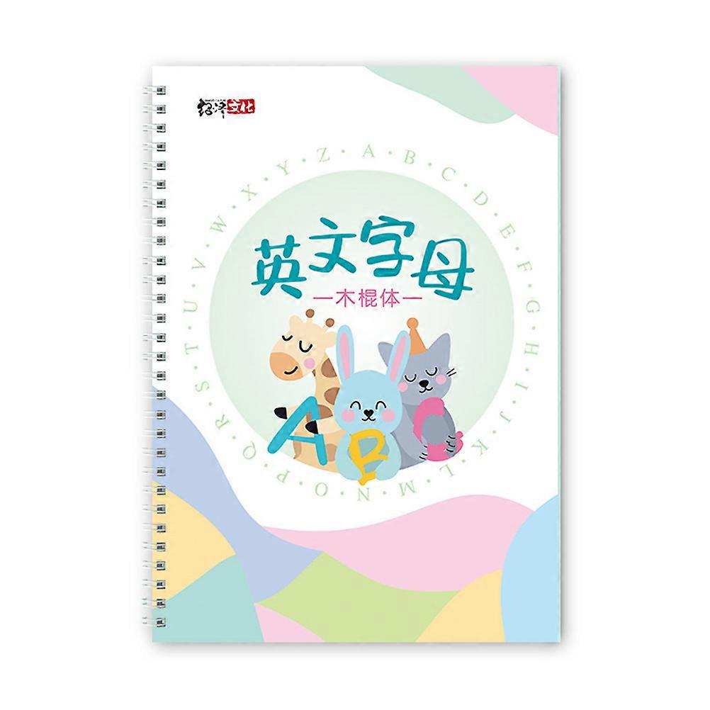 English Alphabet Letter Writing Practice Book For Beginner Children In White With Uppercase And Lowercase Writing 2Pcs