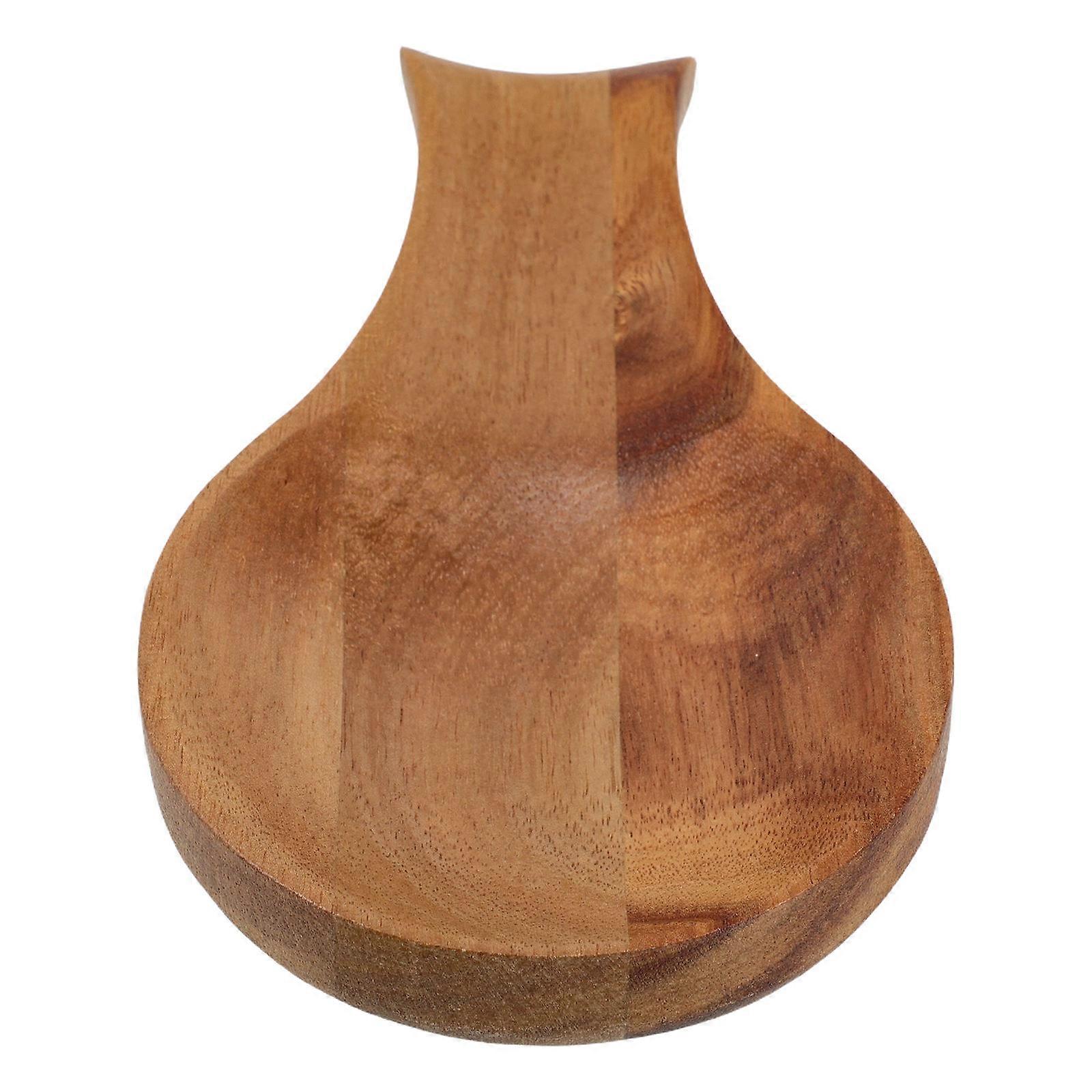 Wood Spoon Rest For Kitchen Counter 3Pcs Rustic Utensil Holder Ideal For Home Kitchen And Dining Brown Rectangular Practical Space Saving