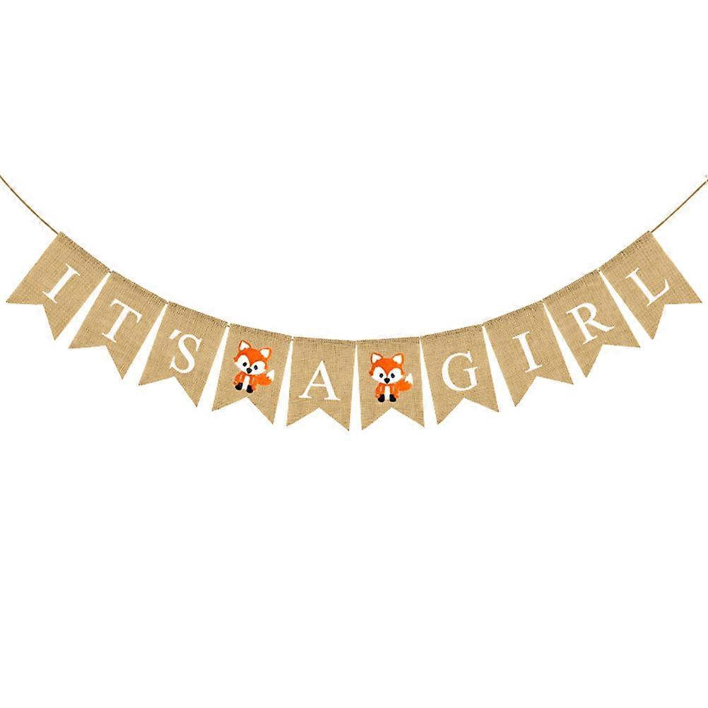 Linen Garland for Baby Swallowtail Bunting for Decorations 2Pcs Colorful