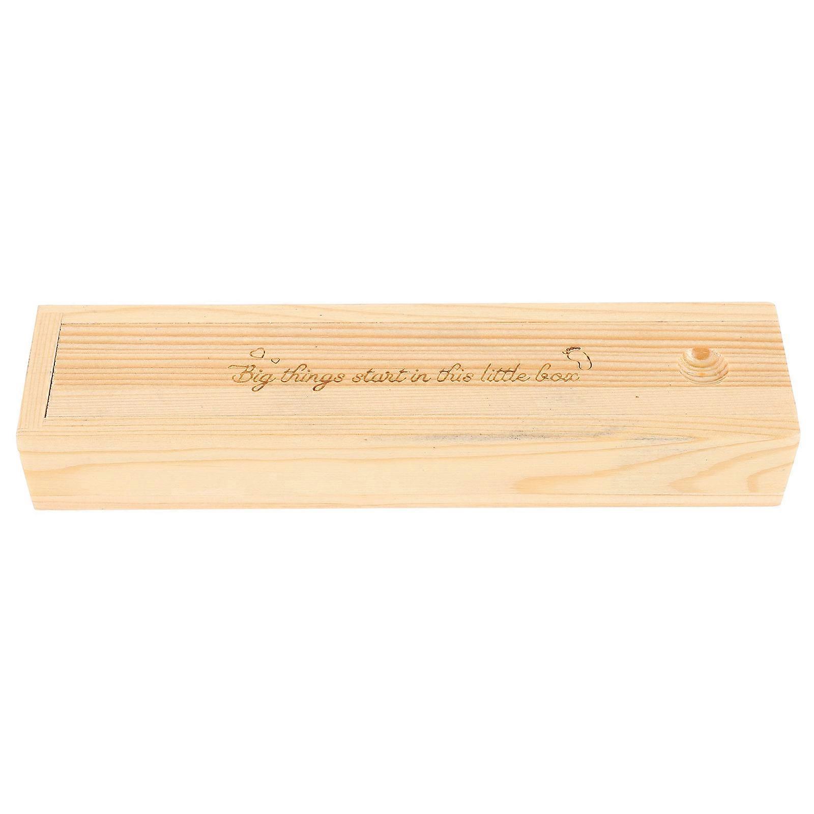 Wooden Pregnancy Test Box Rectangular Shape With Lid For Preservation Of Pregnancy Tests 2Pcs