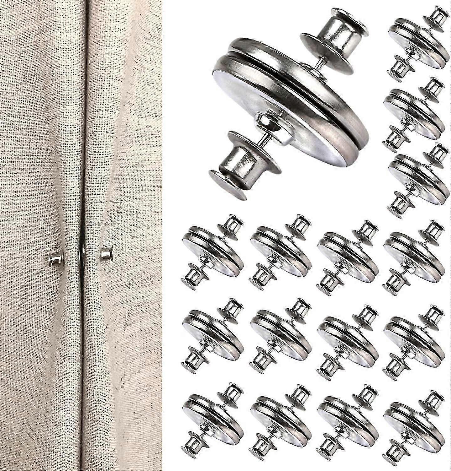 2025 Latest Model  16 Pairs Curtain Closure with Tack Curtain Weights Button Curtain Holdback Button to Preve