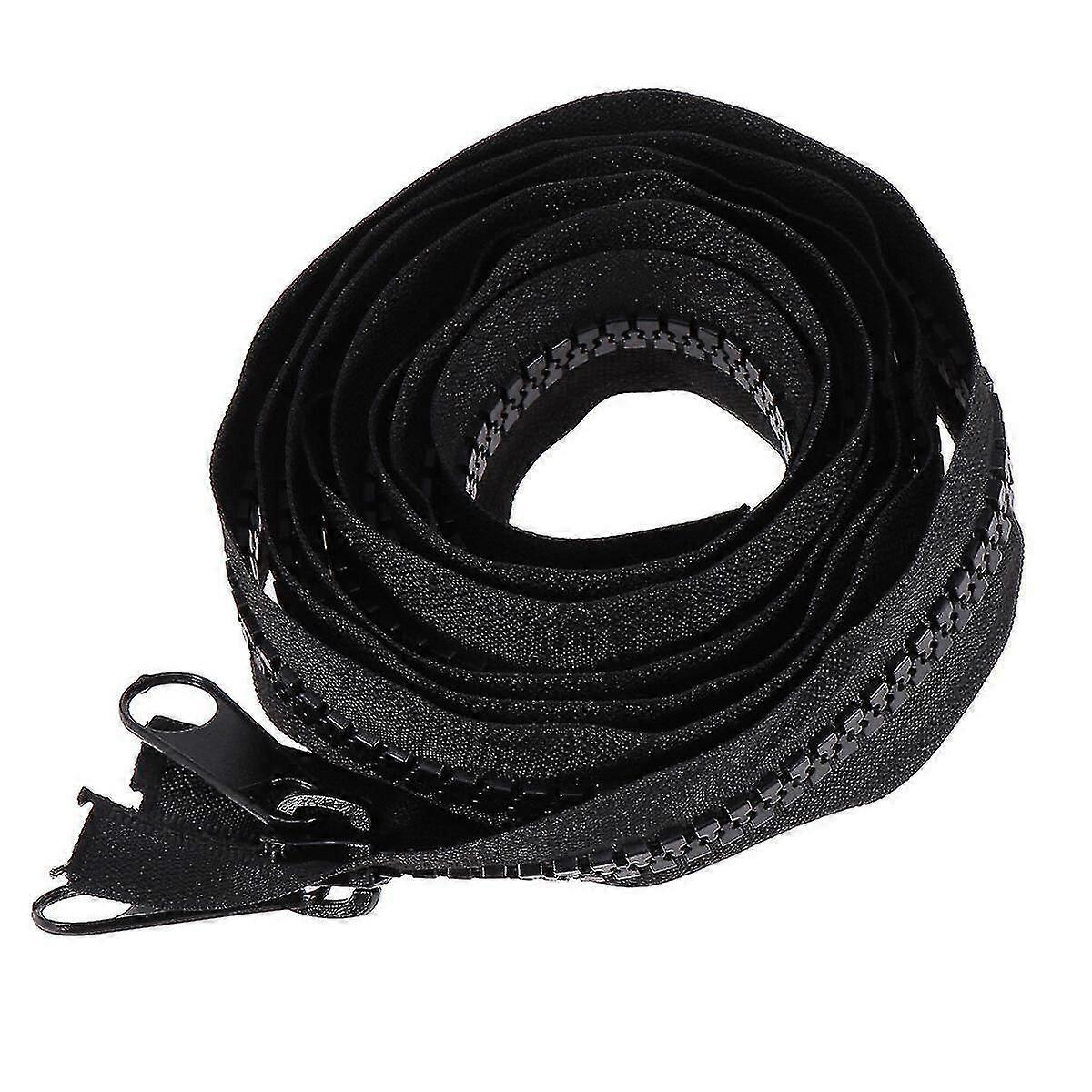 200cm Black Lengthen Resin Zipper Separable Double Sided Durable Zipper with Retaining End for Sleep