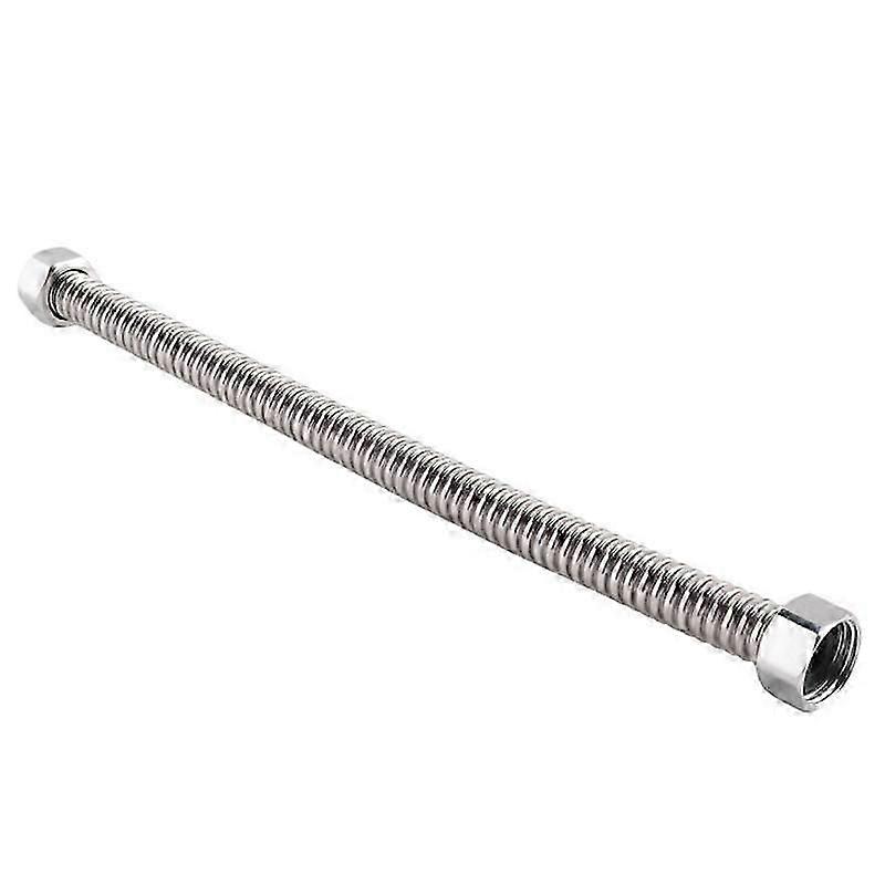 خرطوم دش الحمام المصنوع من الفولاذ المقاوم للصدأ مقاس 19 مم، خرطوم دش 30 سم فضي