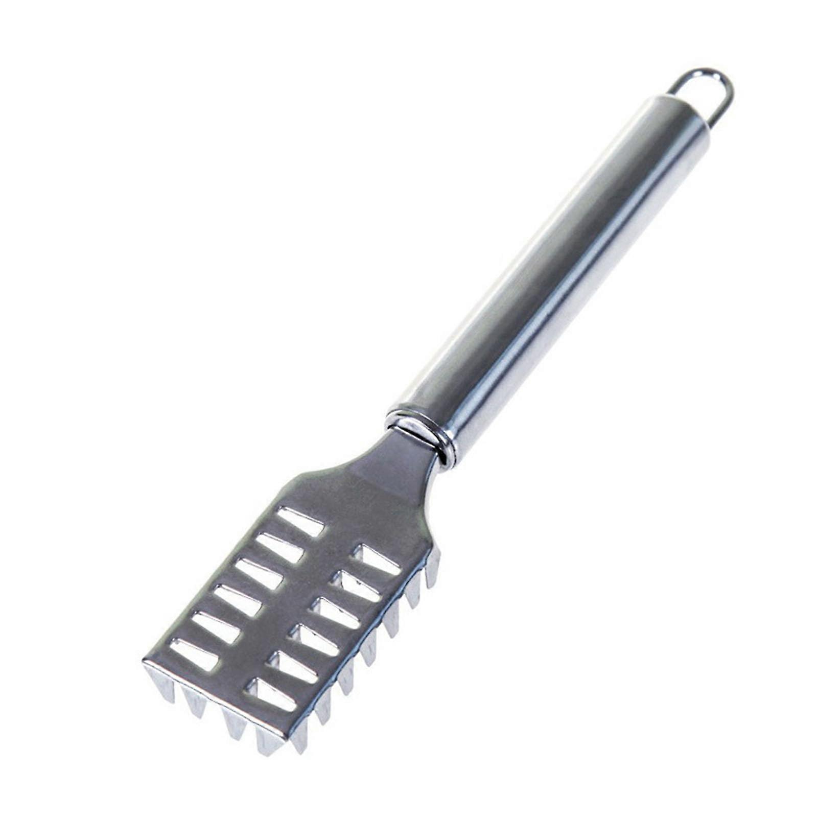 Stainless Steel Fish Scale Remover Handheld Descaler Tool With Serrated Ergonomic Handle For Kitchen Seafood Markets