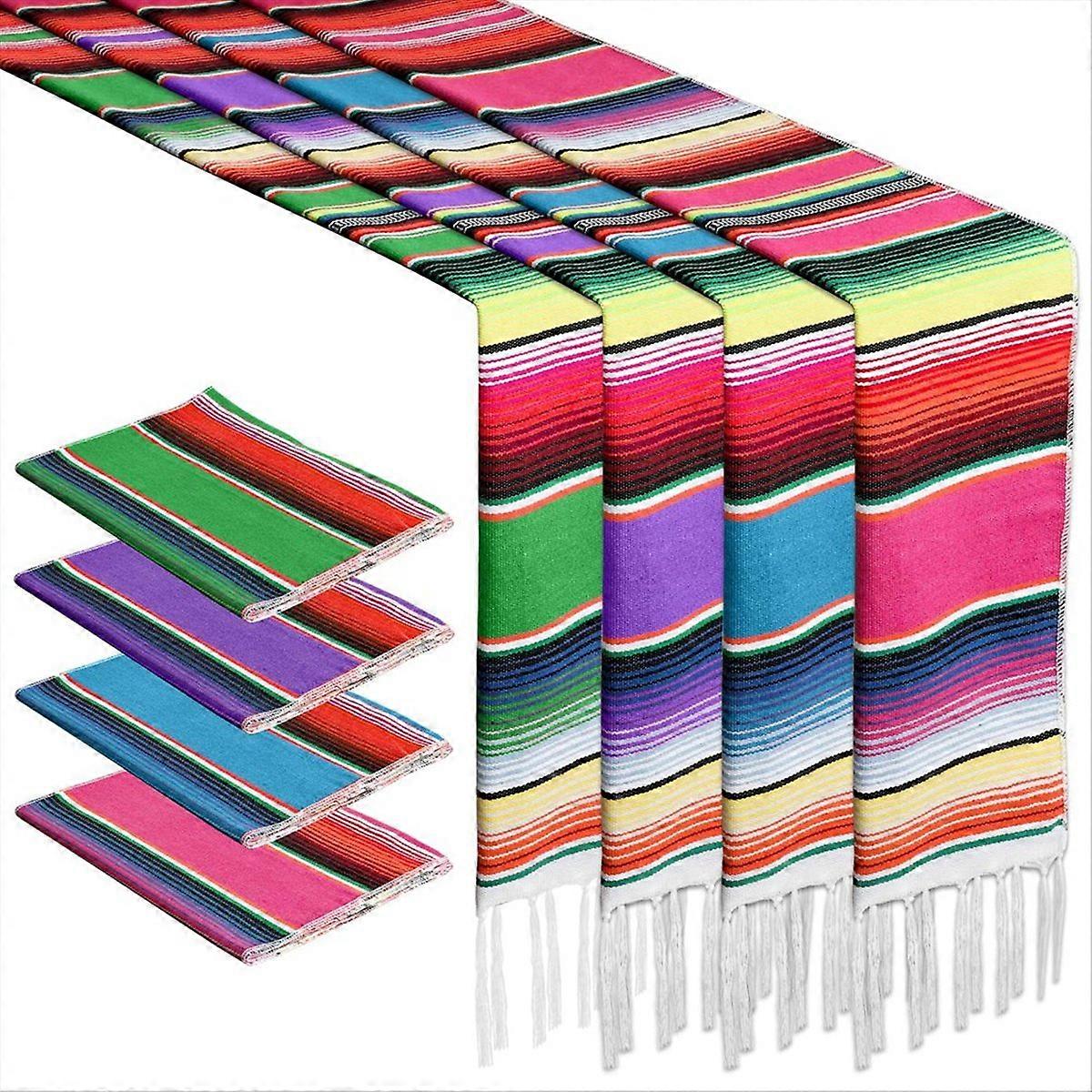 4Pack Mexican Table Runners for Table Party Wedding