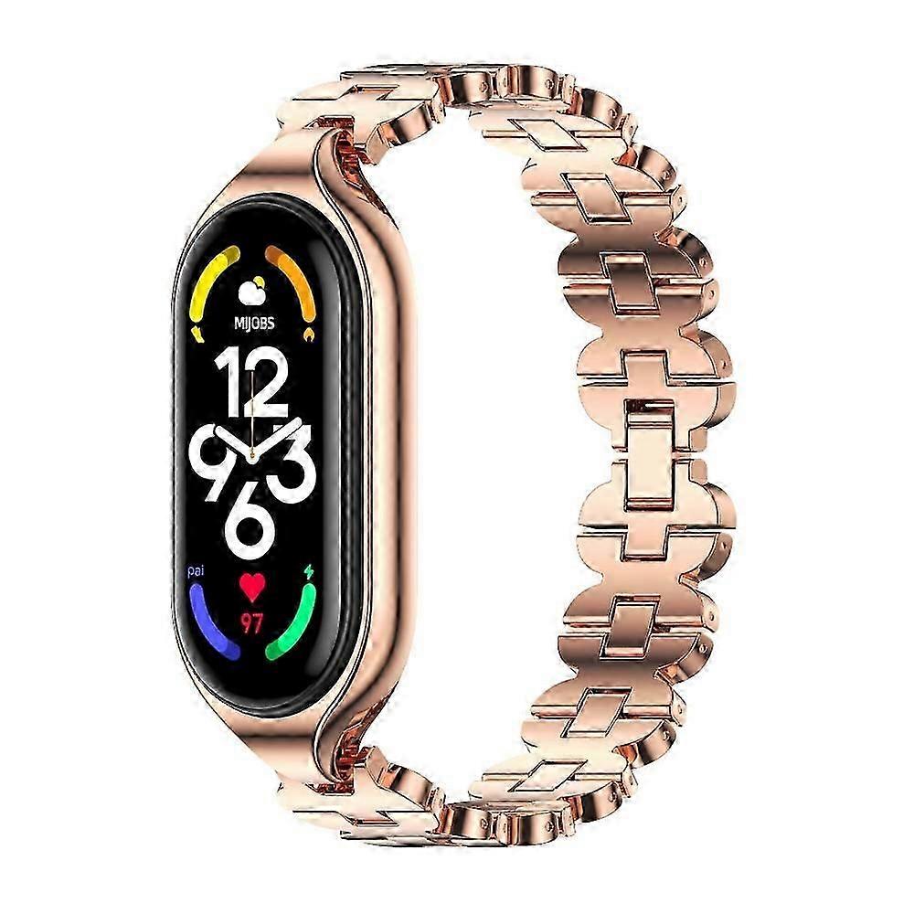 For Xiaomi Mi Band 7 / 7 NFC MIJOBS Urrem i rustfritt stål, stil: Bone Chain