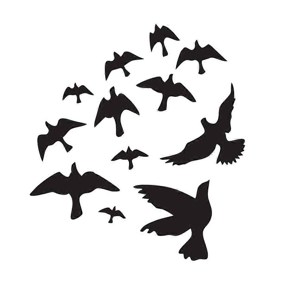 Decorative Wall Background Decal For Door Decor 44x41cm Black Creative Design 1 Set