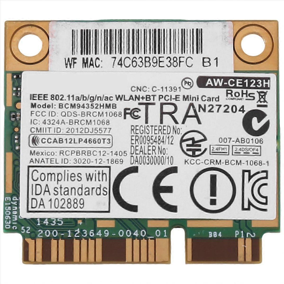 Pentru placa WIFI AzureWave BCM94352HMB Mini PCIe 802.11AC 867Mhz WIFI