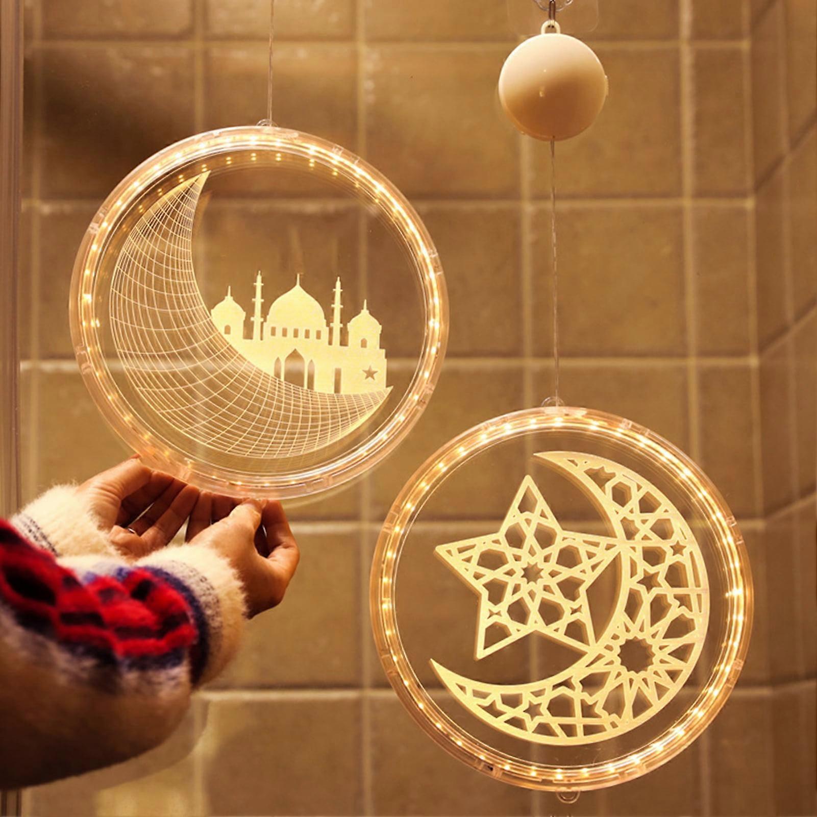 Hariumiu Night Light, Exquisite Pattern, Battery Operated, Soft & Non-Glaring, Energy-saving Acrylic Moon Castle Lamp, Compatible with Party Decor