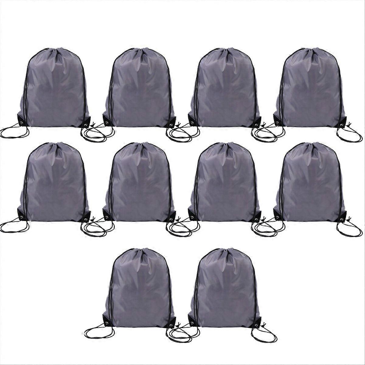 Polyester Drawstring Bag Sports Marathon Drawstring Bag Gray