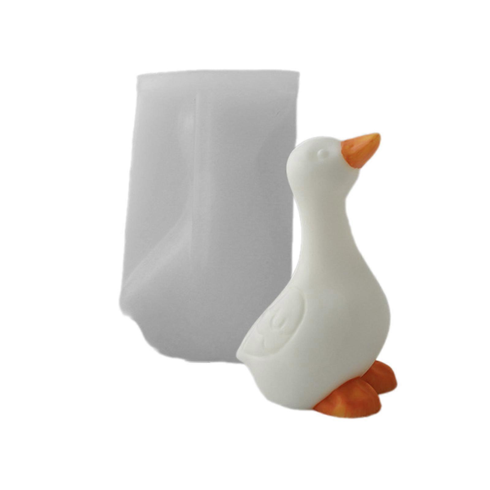 3D חמוד ברווז סיליקון נר עובש בעבודת יד בעלי חיים נרות סבון טיח שרף אספקת שוקולד עוגת אפייה כלי ססגוניות