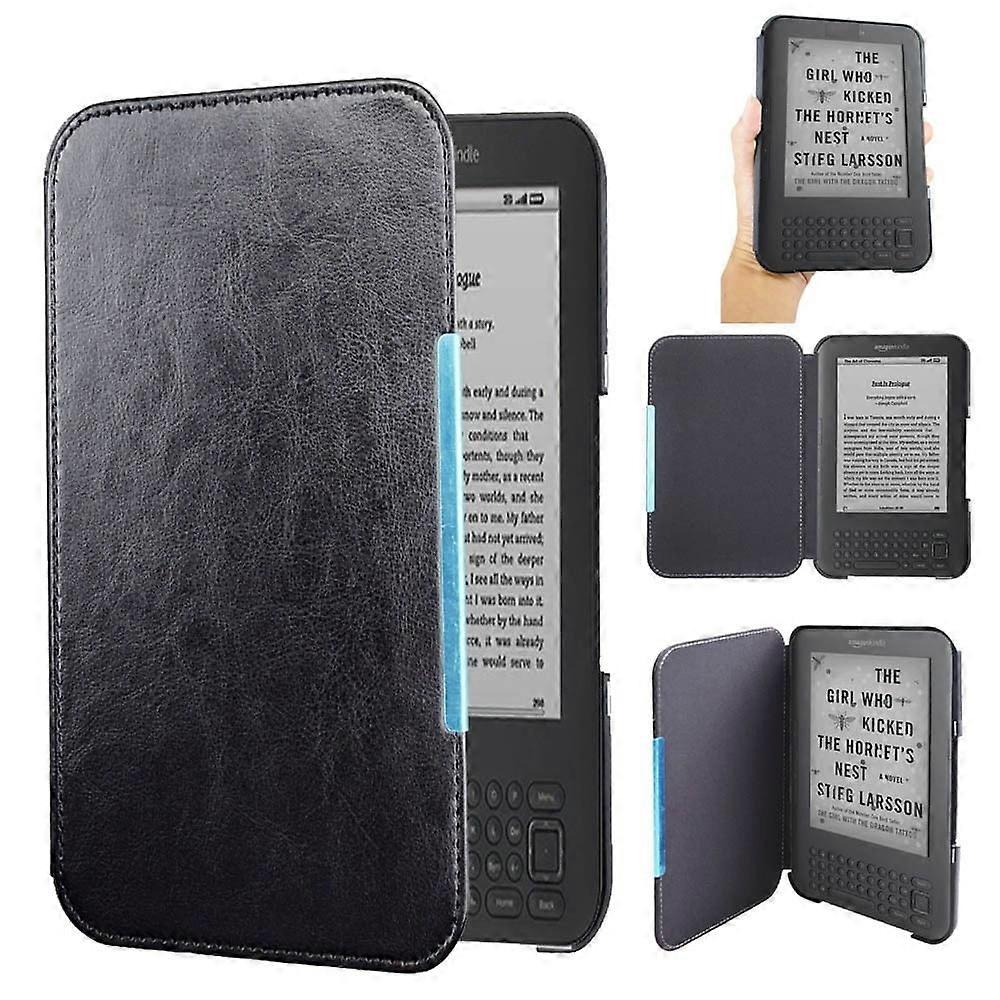 PU Leather Case for Kindle Keyboard (for Kindle 3/D00901), Magnetic Smart Cover with Auto Wake/Sleep, Skin Shell for E-Reader