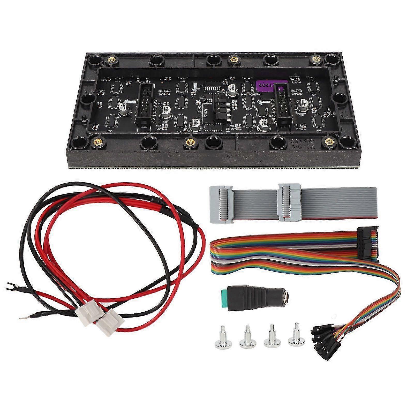 RGB LED Matrix Panel Dimmable 64x32 Resolution 2.5mm Pitch 6.3x3.1in Digital LED Module for Controller Display