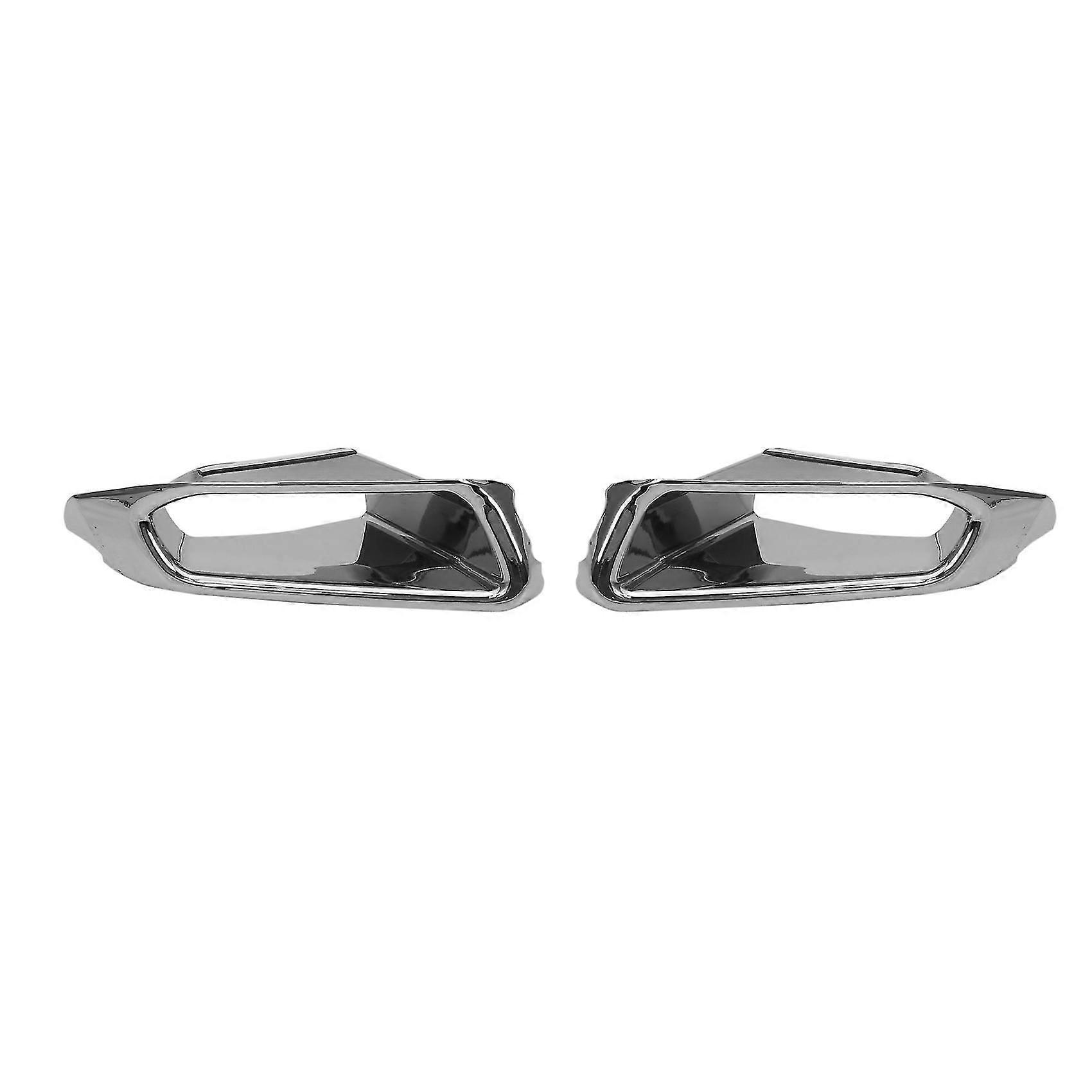 For 2021 Abs Chrome Front Fog Light Lamp Cover Trim Foglight Bezel Decoration Frame Style A