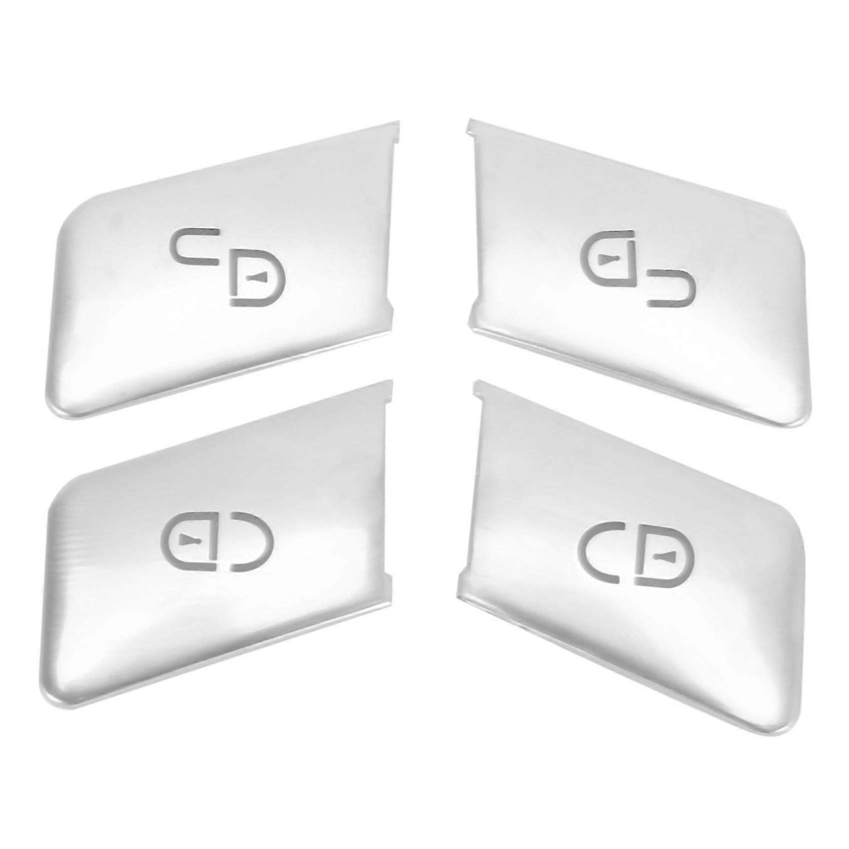 4pcs Car Door Unlock Buttons Sequins Decoration Cover Trim For Gla Cla Gle Cls Ml Gl A B C E Class (haoyi)