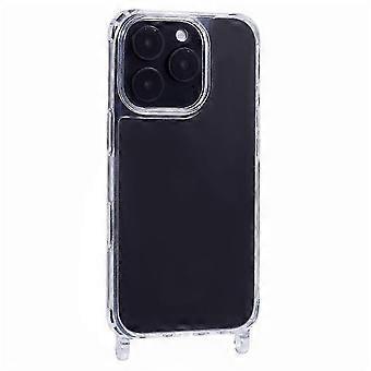 Funda compatible con iPhone 16 Pro, PC+TPU, 1,5 mm, transparente, con orificios para correa (modelo nuevo).
